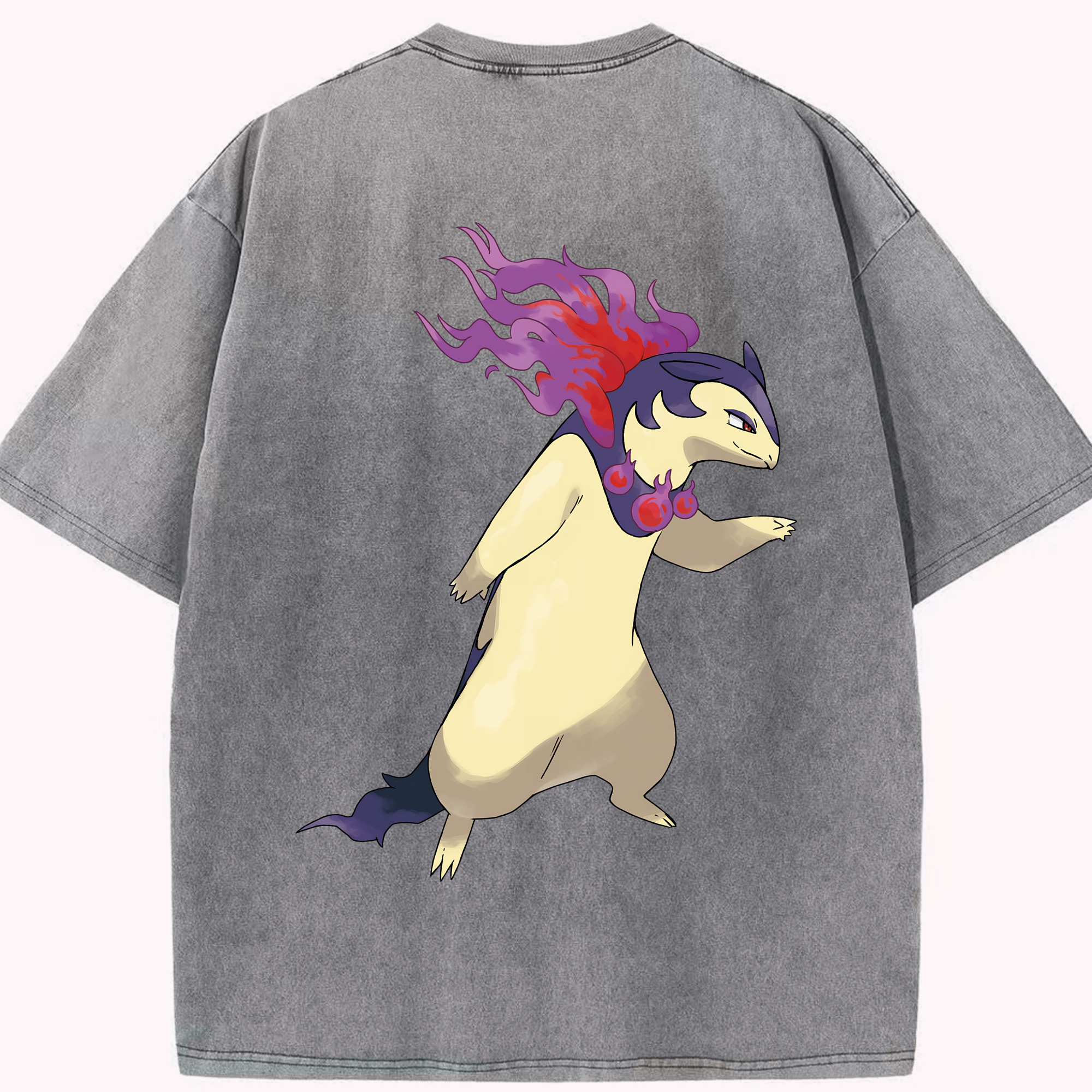 （画像用） ポケットモンスター Pokémon 綿100% ヴィンテージ風 半袖Tシャツ（背面プリント）