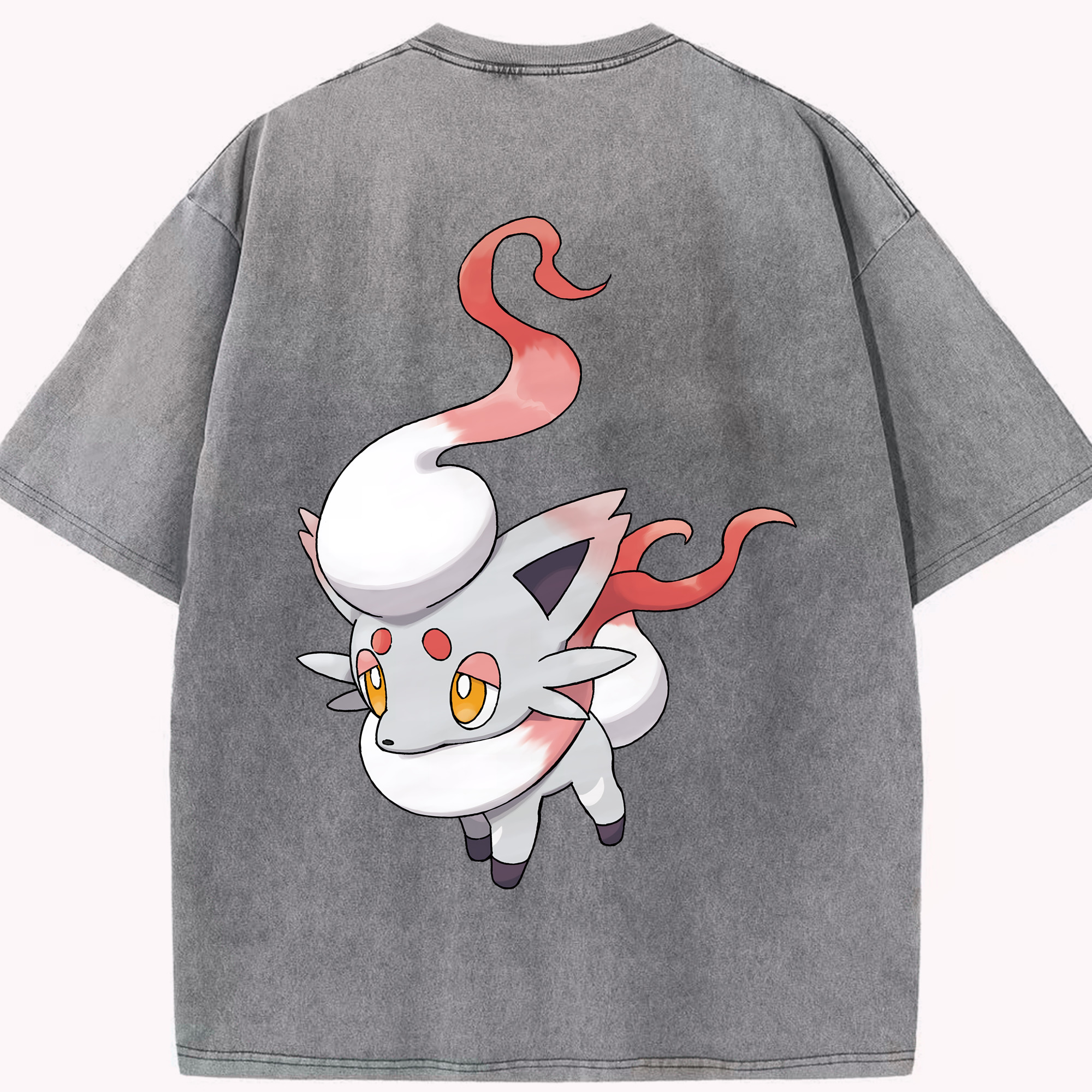 （画像用） ポケットモンスター Pokémon 綿100% ヴィンテージ風 半袖Tシャツ（背面プリント）