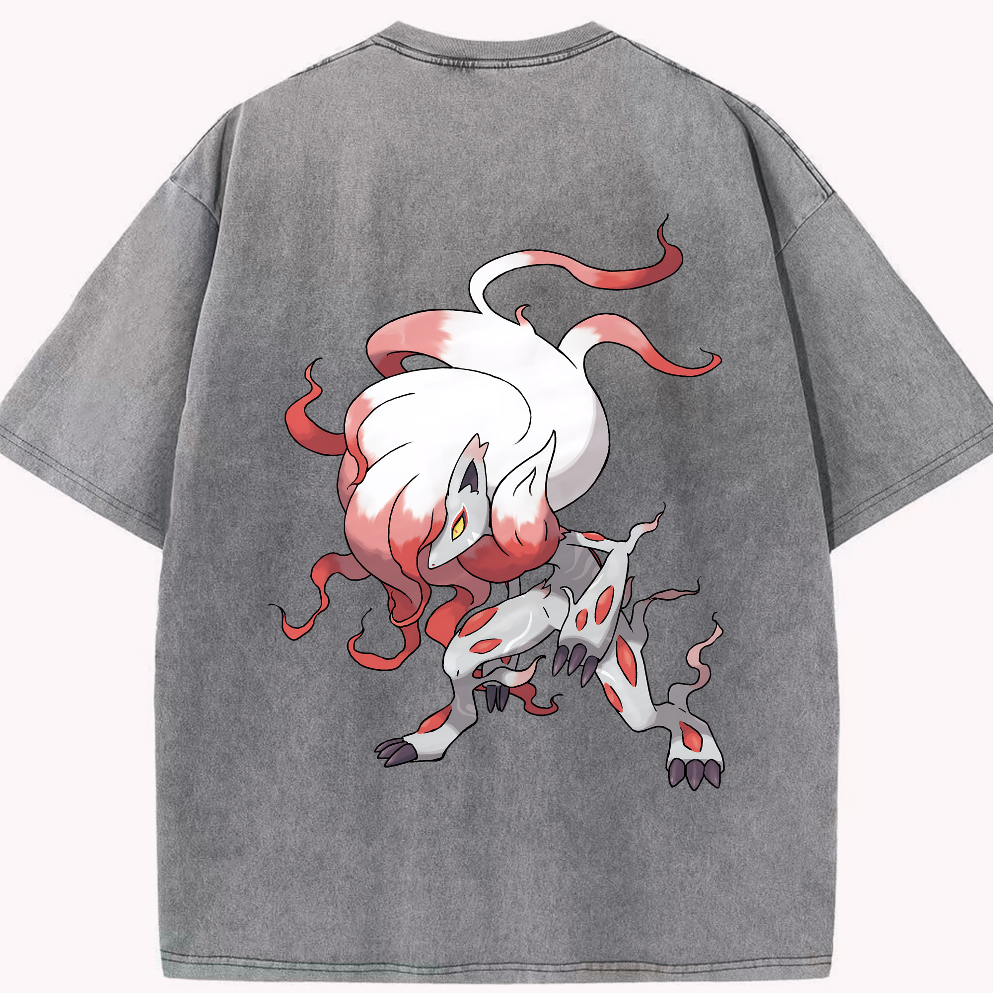 （画像用） ポケットモンスター Pokémon 綿100% ヴィンテージ風 半袖Tシャツ（背面プリント）