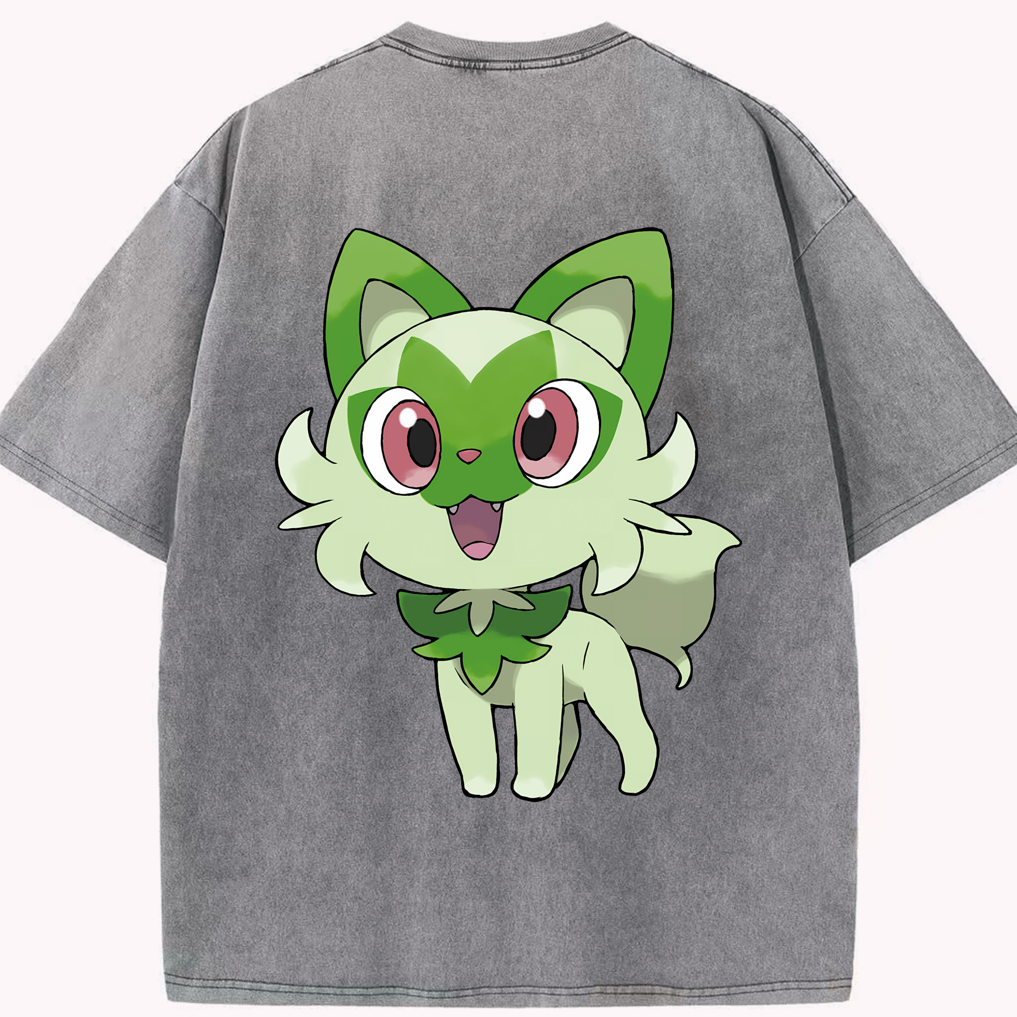（画像用） ポケットモンスター Pokémon 綿100% ヴィンテージ風 半袖Tシャツ（背面プリント）