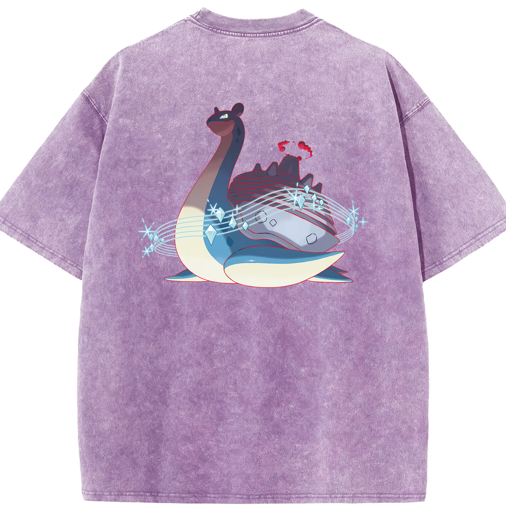 （画像用） ポケットモンスター Pokémon 綿100% ヴィンテージ風 半袖Tシャツ（背面プリント）