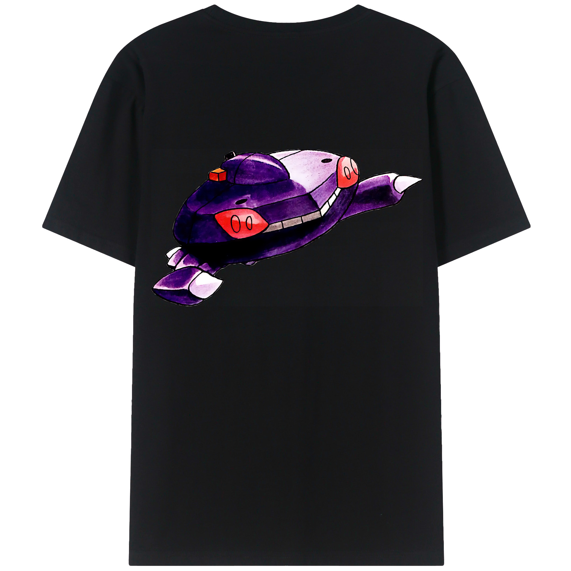 （画像用） ポケットモンスター Pokémon 綿100％ メンズ半袖Tシャツ（バックプリント） 通気性