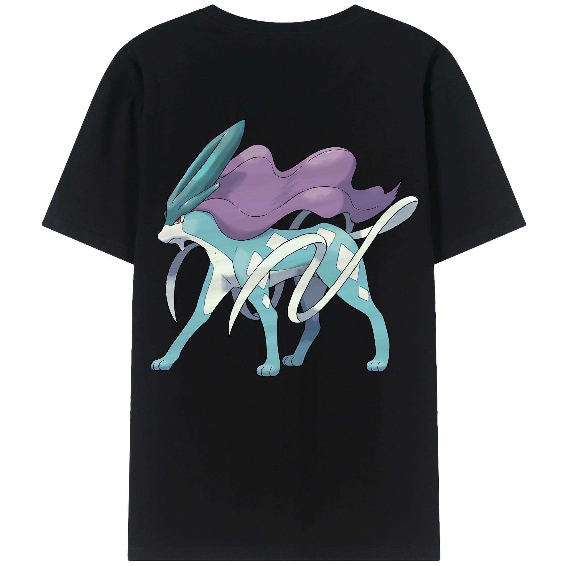 （画像用） ポケットモンスター Pokémon 綿100％ メンズ半袖Tシャツ（バックプリント） 通気性