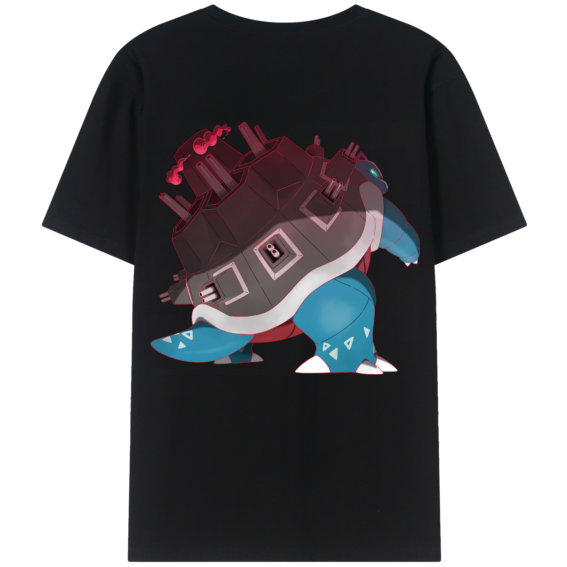 （画像用） ポケットモンスター Pokémon 綿100％ メンズ半袖Tシャツ（バックプリント） 通気性