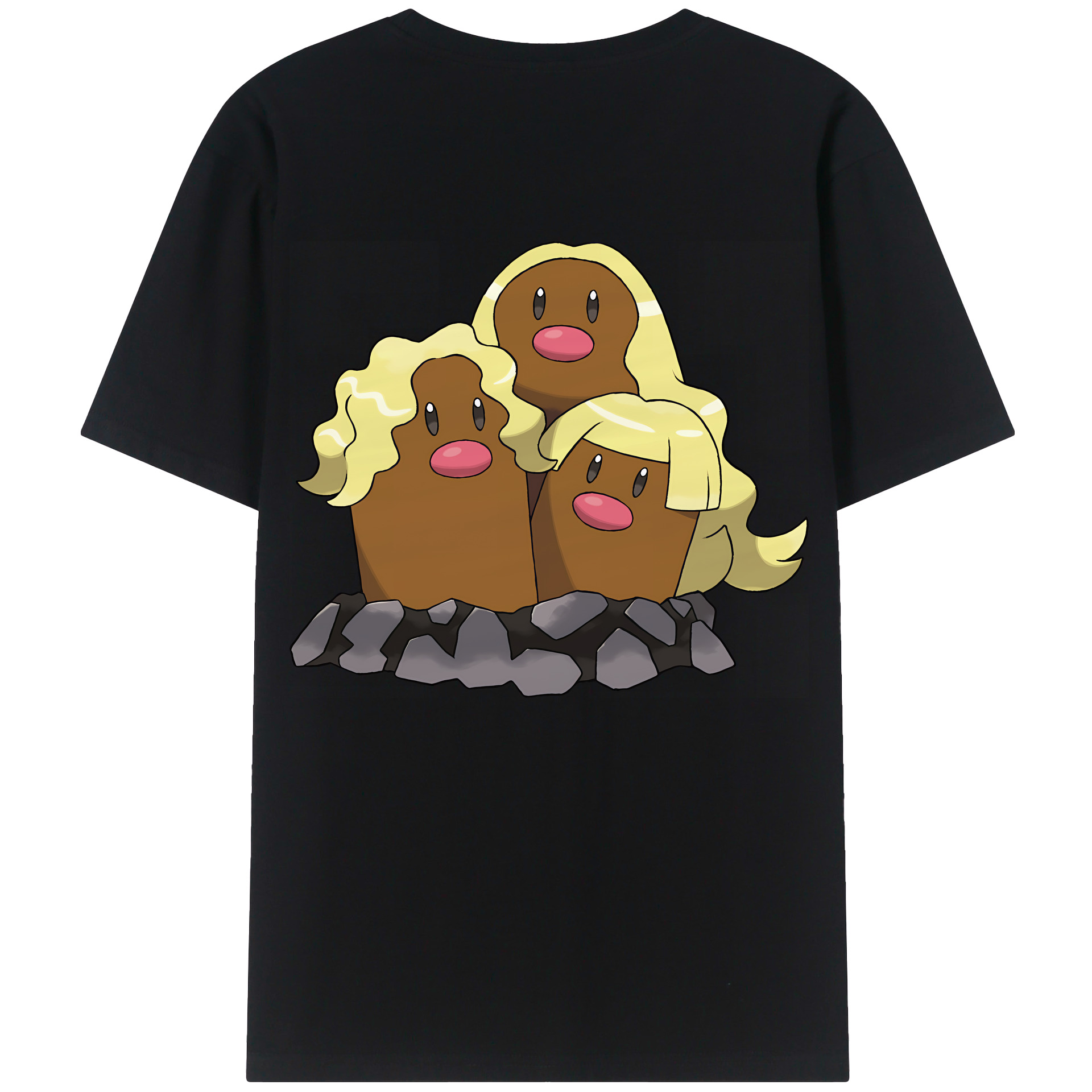（画像用） ポケットモンスター Pokémon 綿100％ メンズ半袖Tシャツ（バックプリント） 通気性