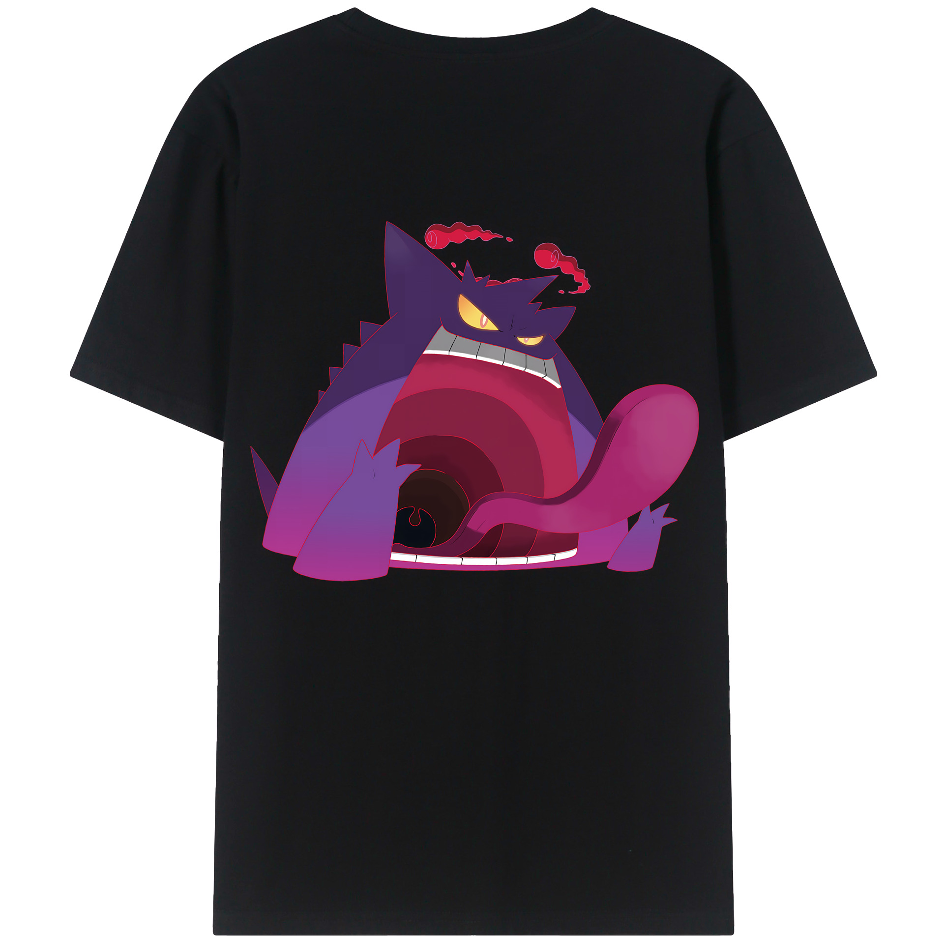 （画像用） ポケットモンスター Pokémon 綿100％ メンズ半袖Tシャツ（バックプリント） 通気性