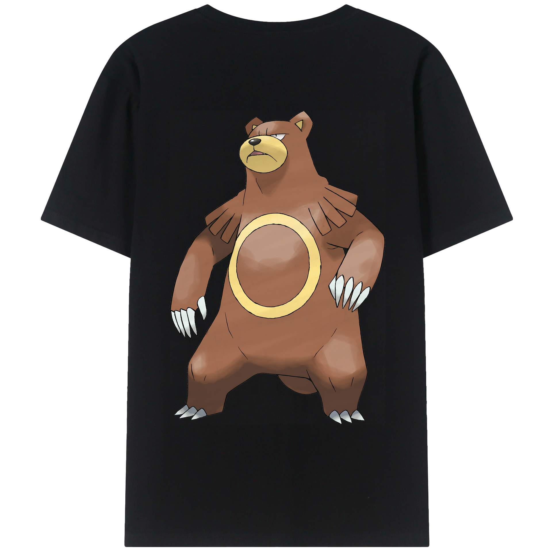 （画像用） ポケットモンスター Pokémon 綿100％ メンズ半袖Tシャツ（バックプリント） 通気性