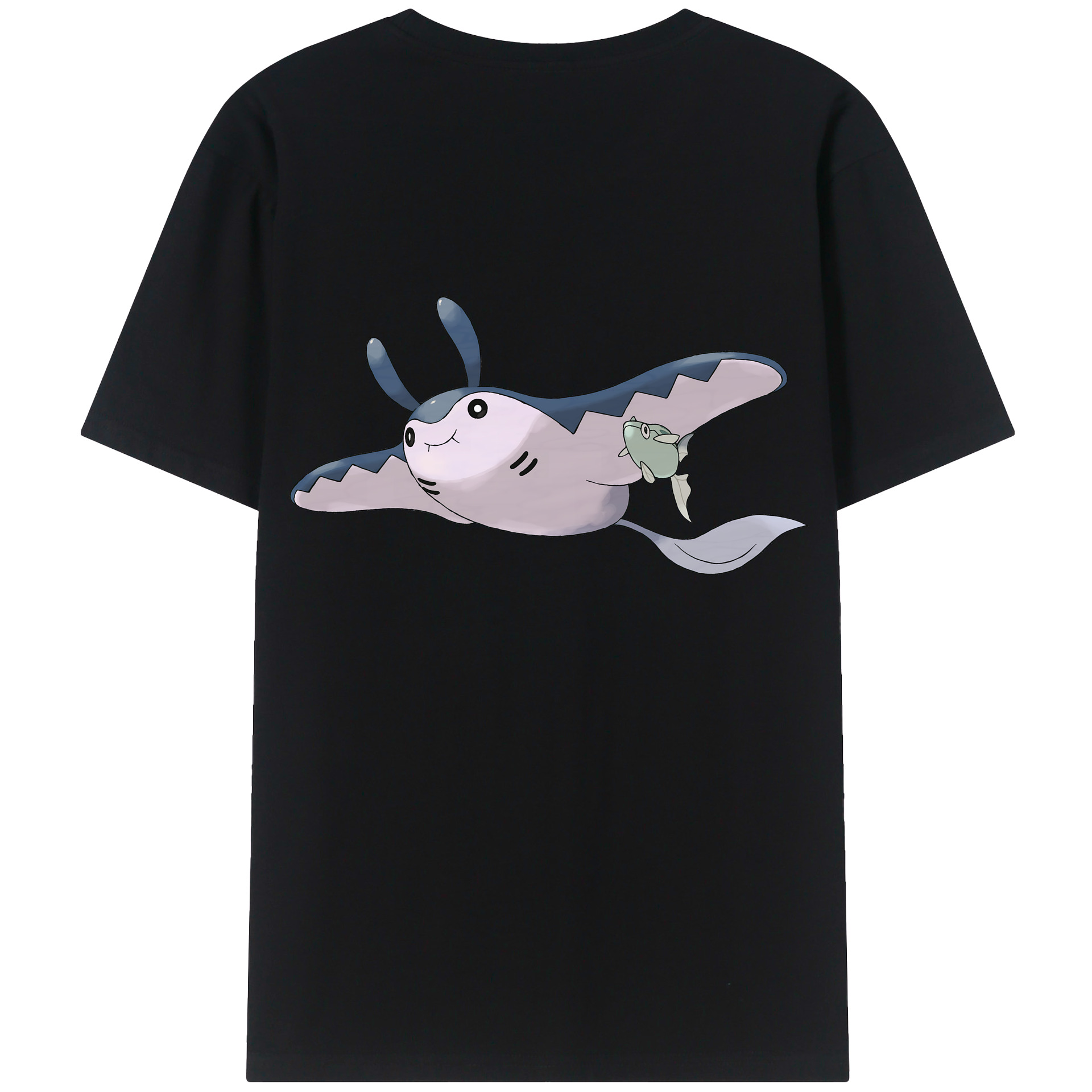 （画像用） ポケットモンスター Pokémon 綿100％ メンズ半袖Tシャツ（バックプリント） 通気性