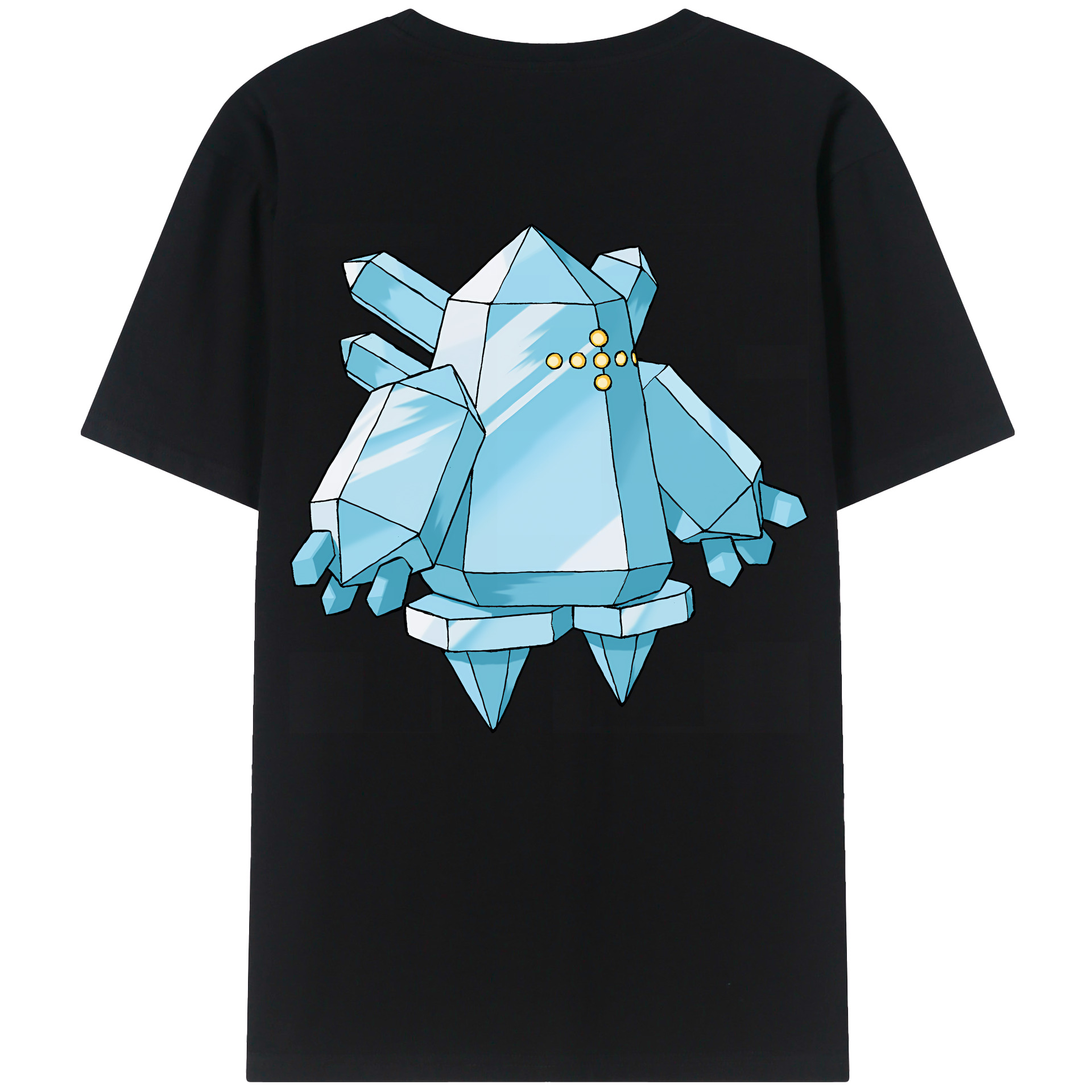 （画像用） ポケットモンスター Pokémon 綿100％ メンズ半袖Tシャツ（バックプリント） 通気性