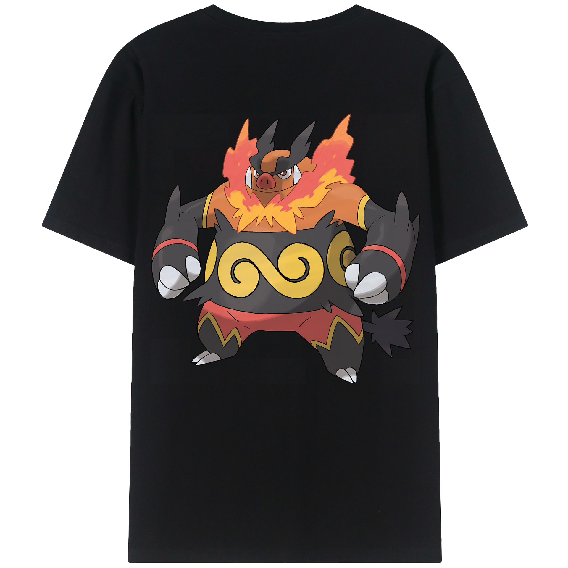 （画像用） ポケットモンスター Pokémon 綿100％ メンズ半袖Tシャツ（バックプリント） 通気性