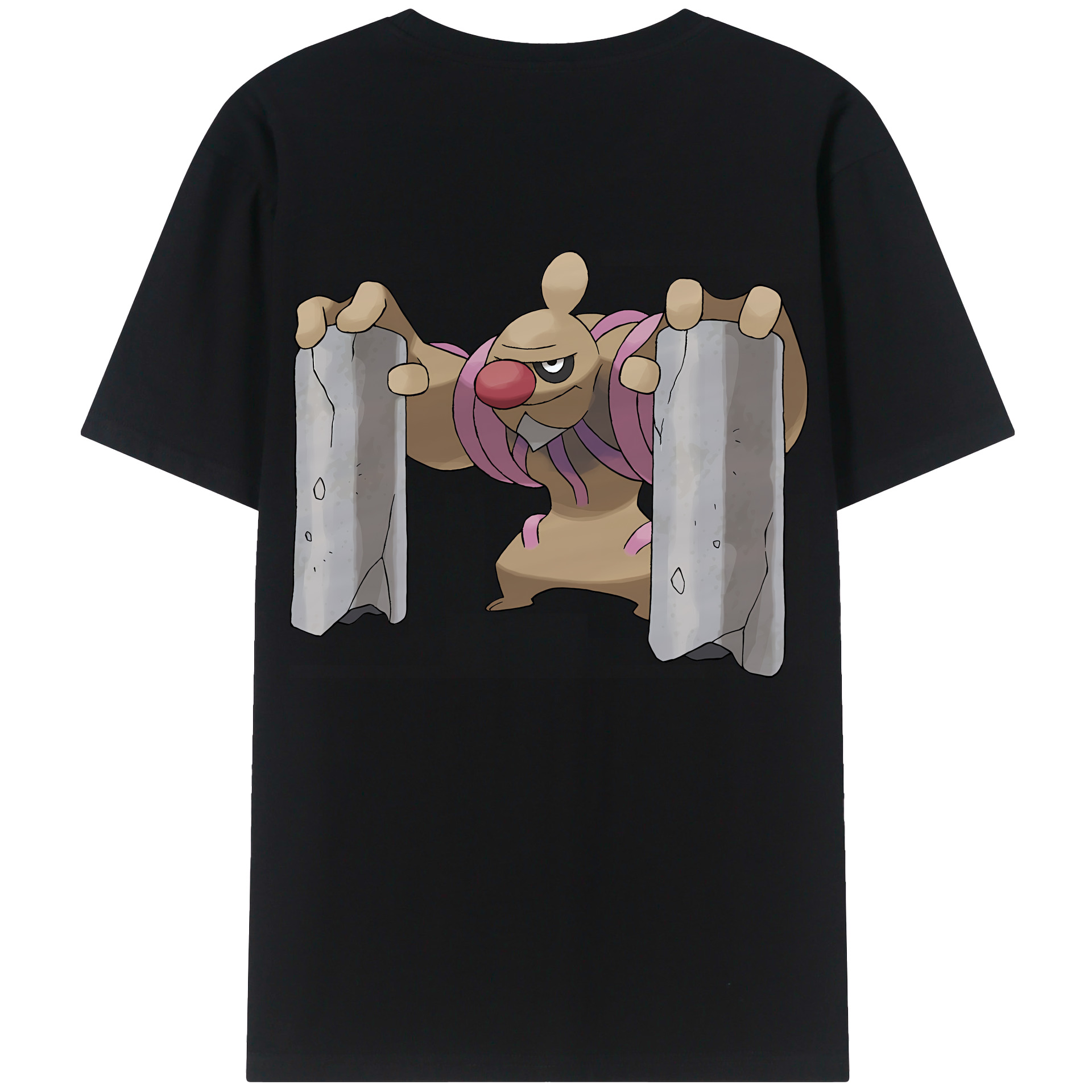 （画像用） ポケットモンスター Pokémon 綿100％ メンズ半袖Tシャツ（バックプリント） 通気性