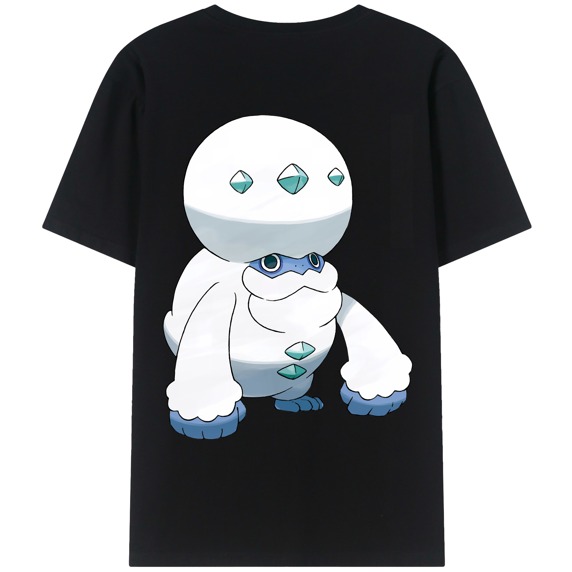 （画像用） ポケットモンスター Pokémon 綿100％ メンズ半袖Tシャツ（バックプリント） 通気性
