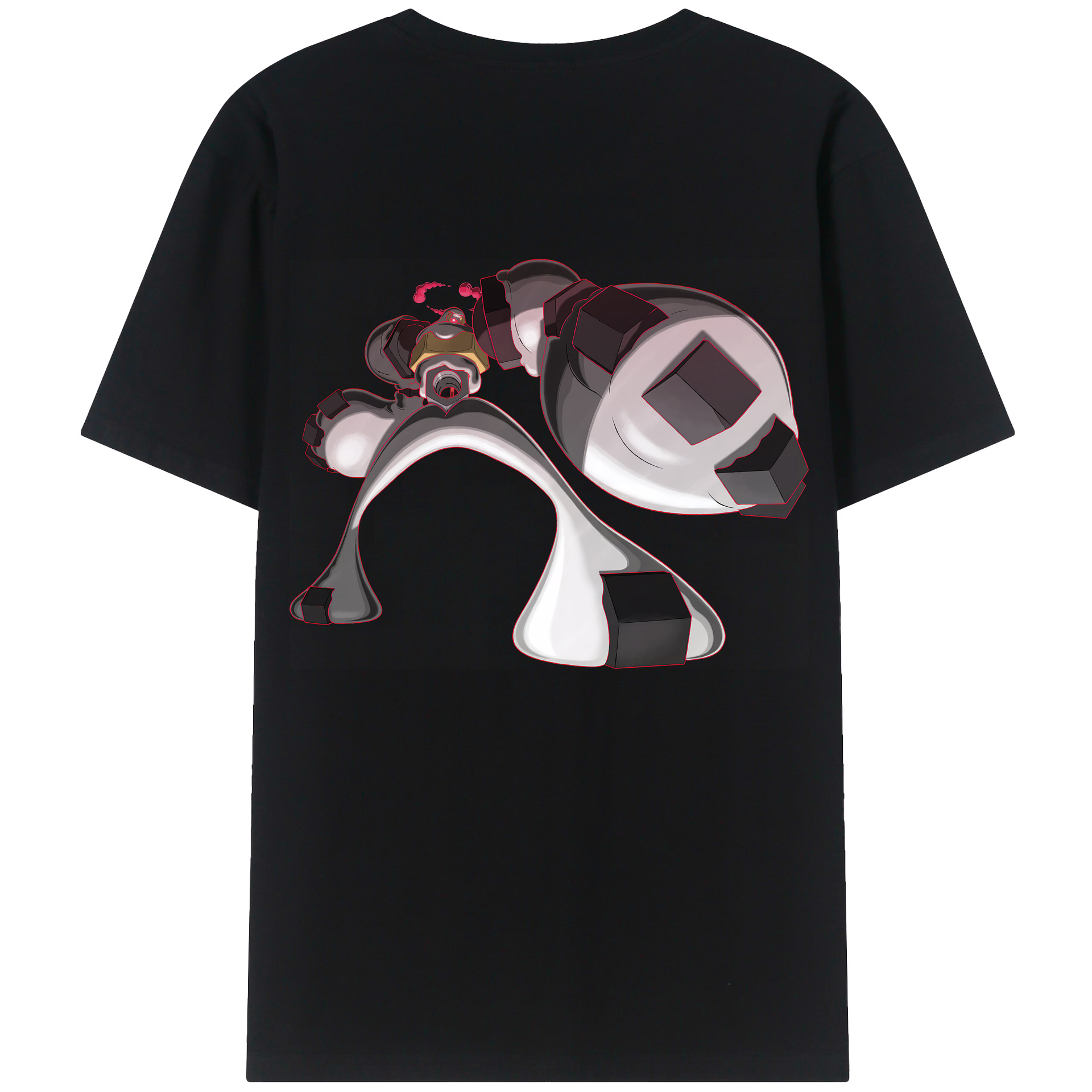 （画像用） ポケットモンスター Pokémon 綿100％ メンズ半袖Tシャツ（バックプリント） 通気性