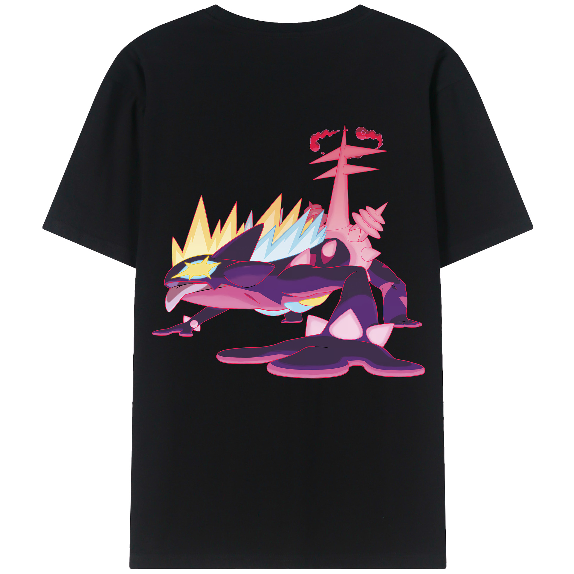 （画像用） ポケットモンスター Pokémon 綿100％ メンズ半袖Tシャツ（バックプリント） 通気性
