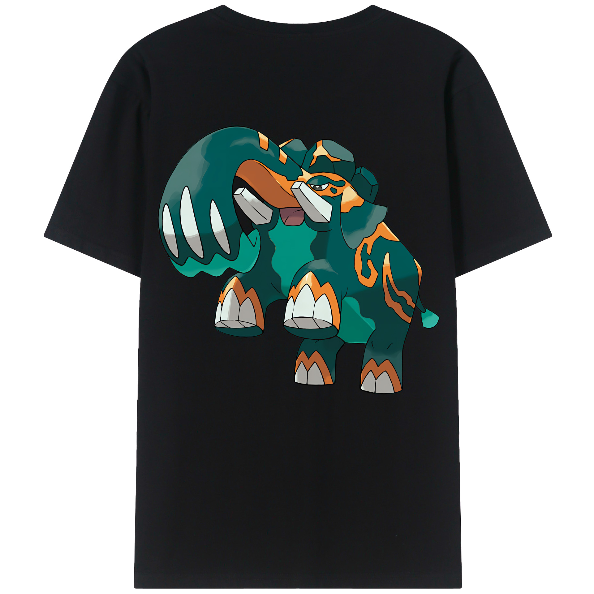 （画像用） ポケットモンスター Pokémon 綿100％ メンズ半袖Tシャツ（バックプリント） 通気性