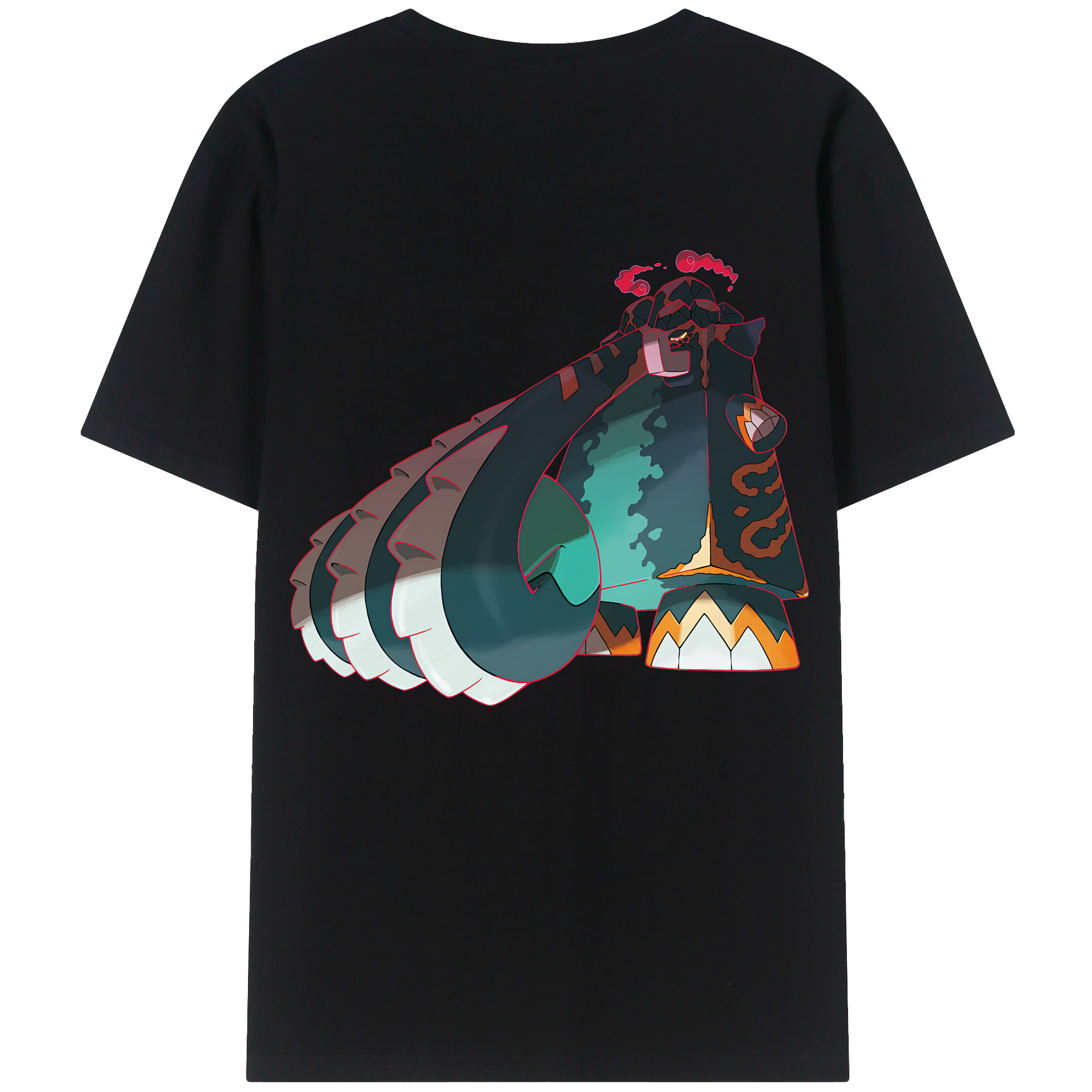 （画像用） ポケットモンスター Pokémon 綿100％ メンズ半袖Tシャツ（バックプリント） 通気性