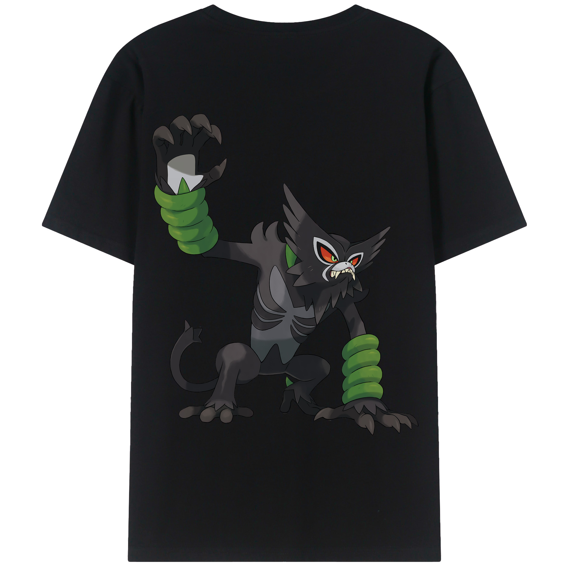 （画像用） ポケットモンスター Pokémon 綿100％ メンズ半袖Tシャツ（バックプリント） 通気性
