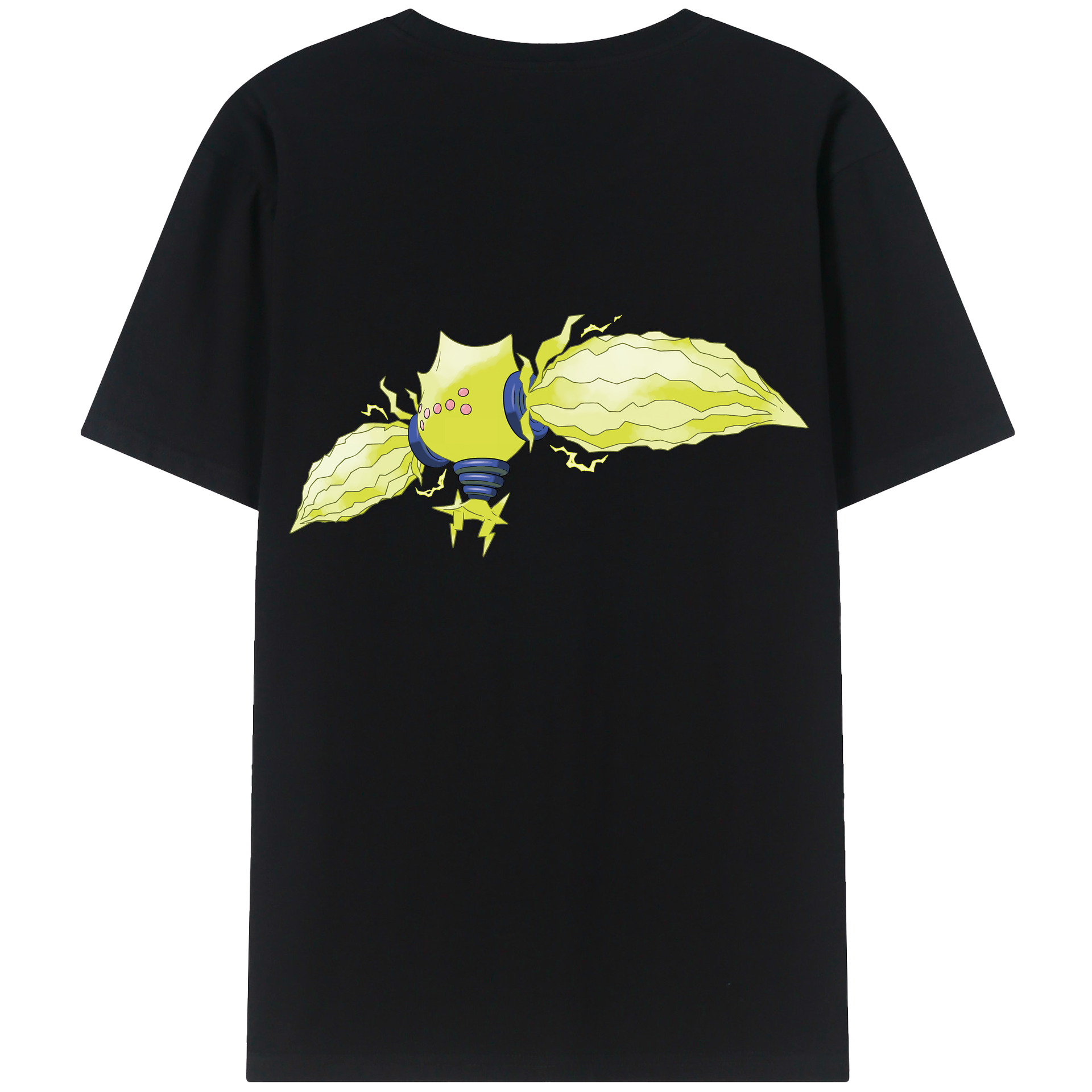 （画像用） ポケットモンスター Pokémon 綿100％ メンズ半袖Tシャツ（バックプリント） 通気性