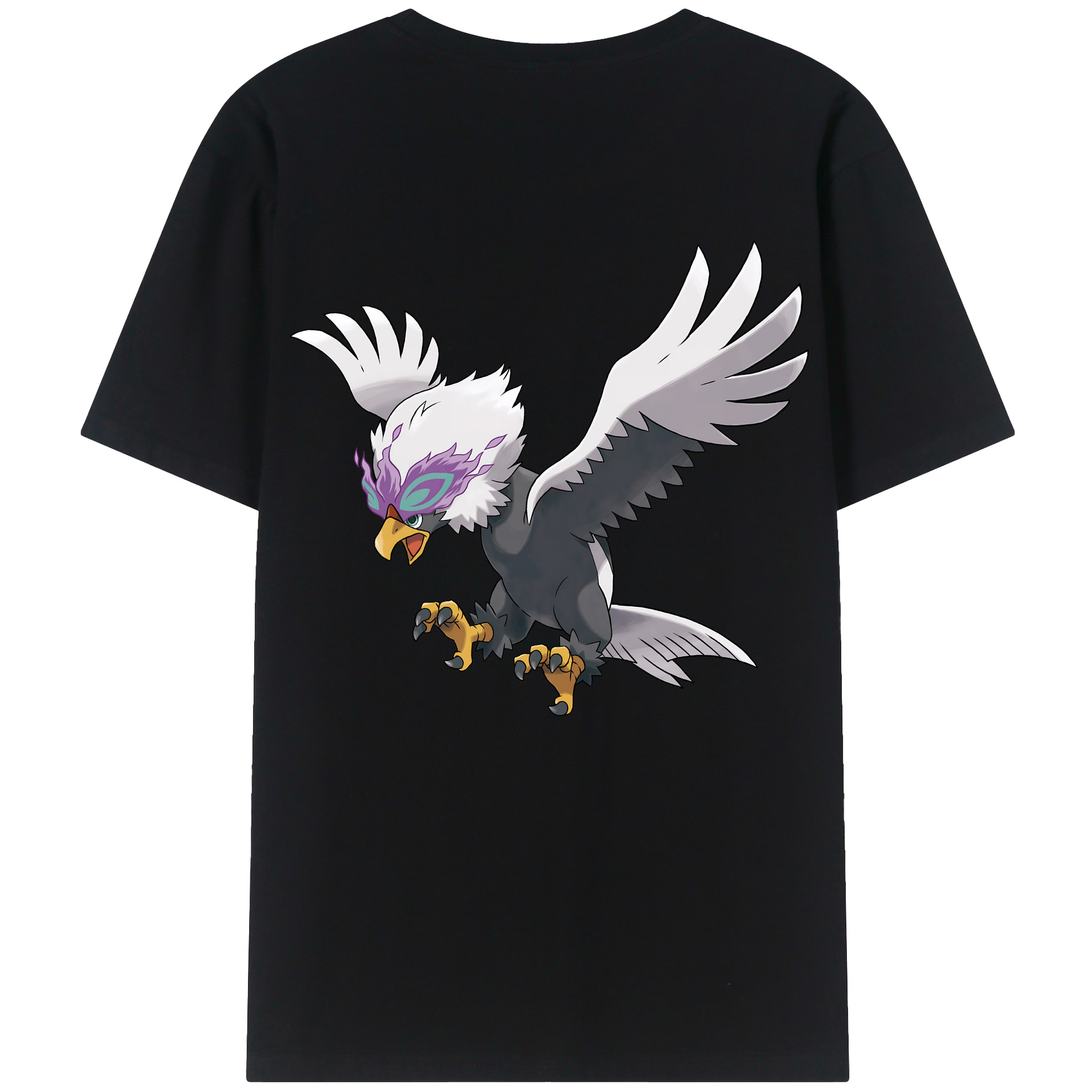 （画像用） ポケットモンスター Pokémon 綿100％ メンズ半袖Tシャツ（バックプリント） 通気性