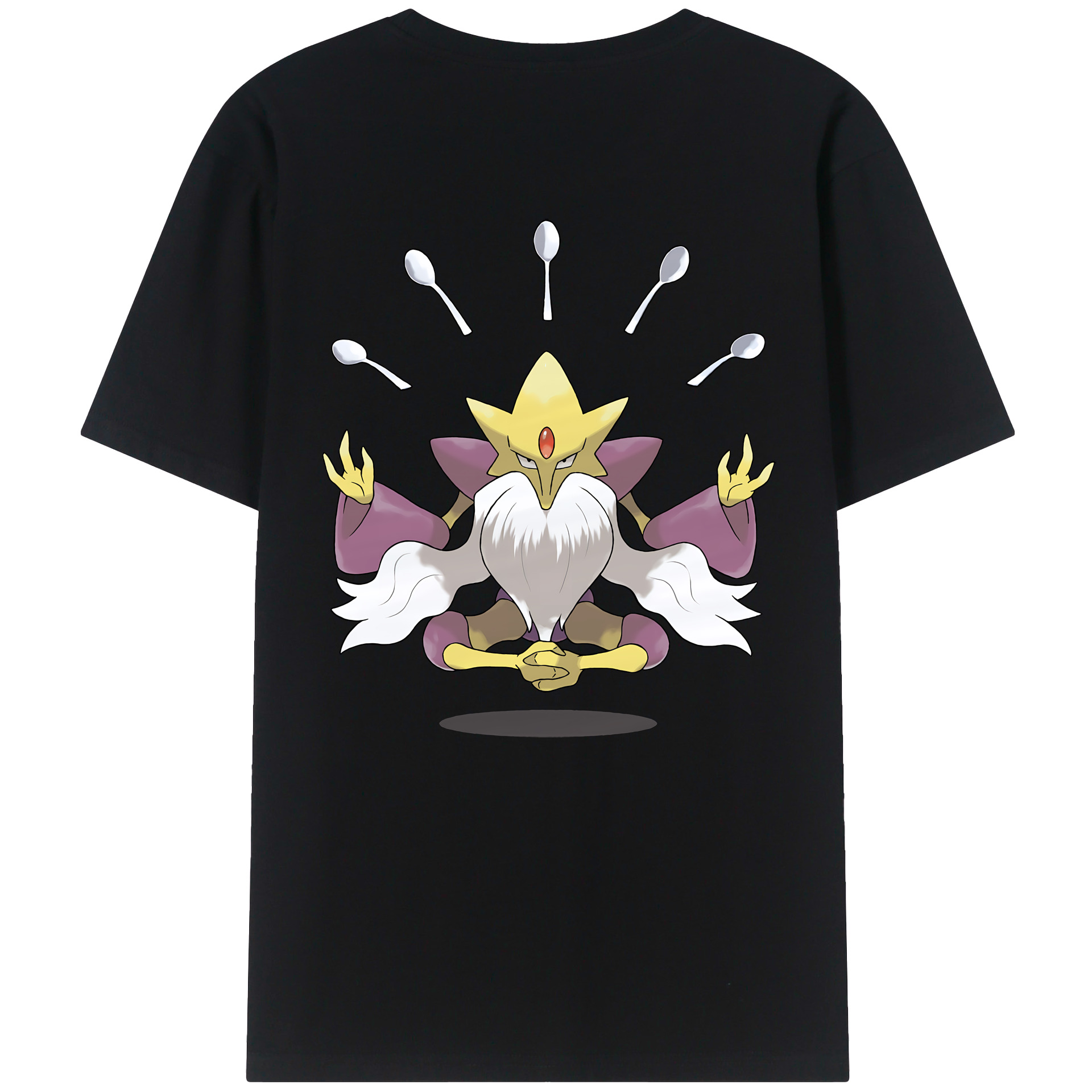 （画像用） ポケットモンスター Pokémon 綿100％ メンズ半袖Tシャツ（バックプリント） 通気性