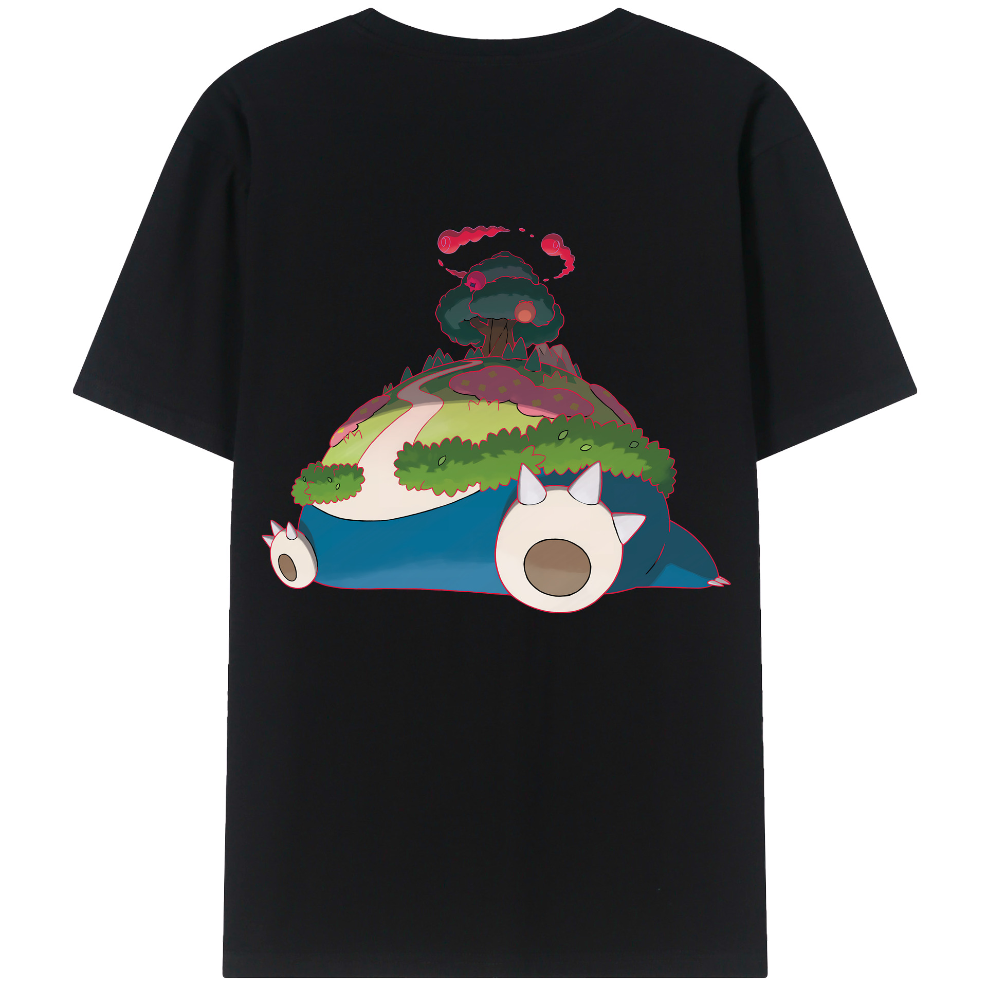 （画像用） ポケットモンスター Pokémon 綿100％ メンズ半袖Tシャツ（バックプリント） 通気性