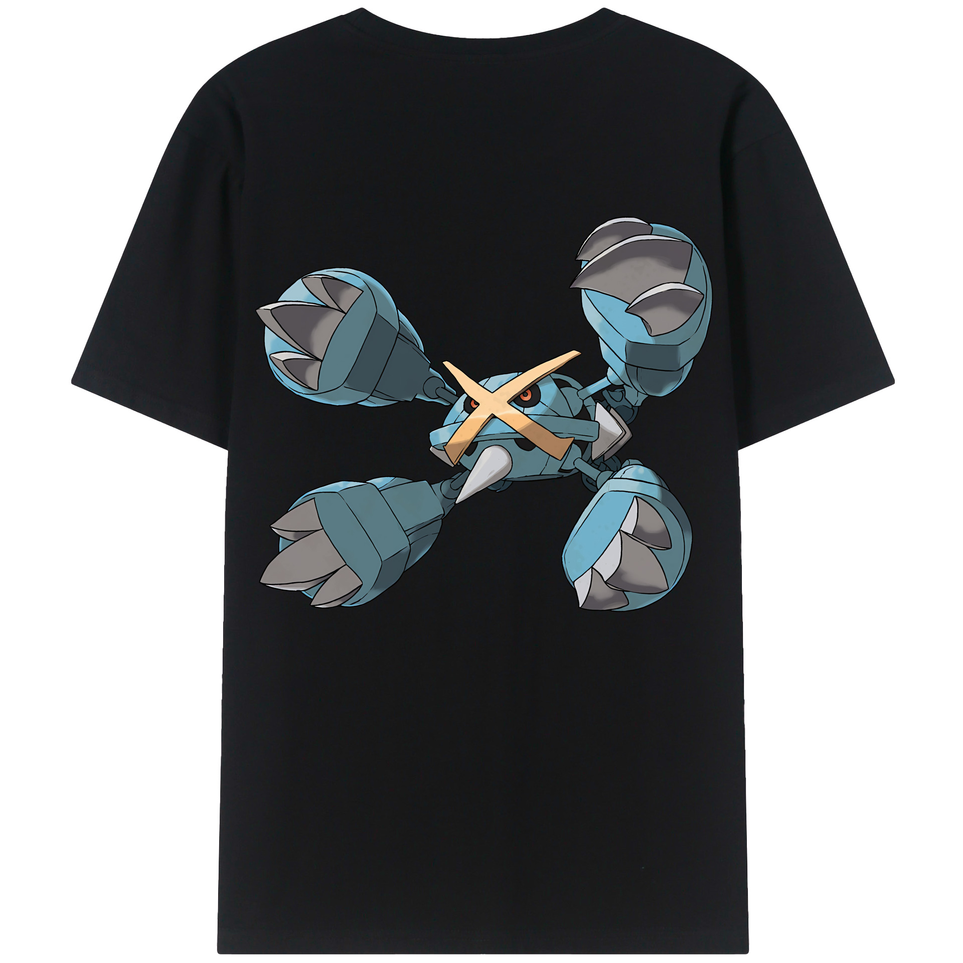 （画像用） ポケットモンスター Pokémon 綿100％ メンズ半袖Tシャツ（バックプリント） 通気性