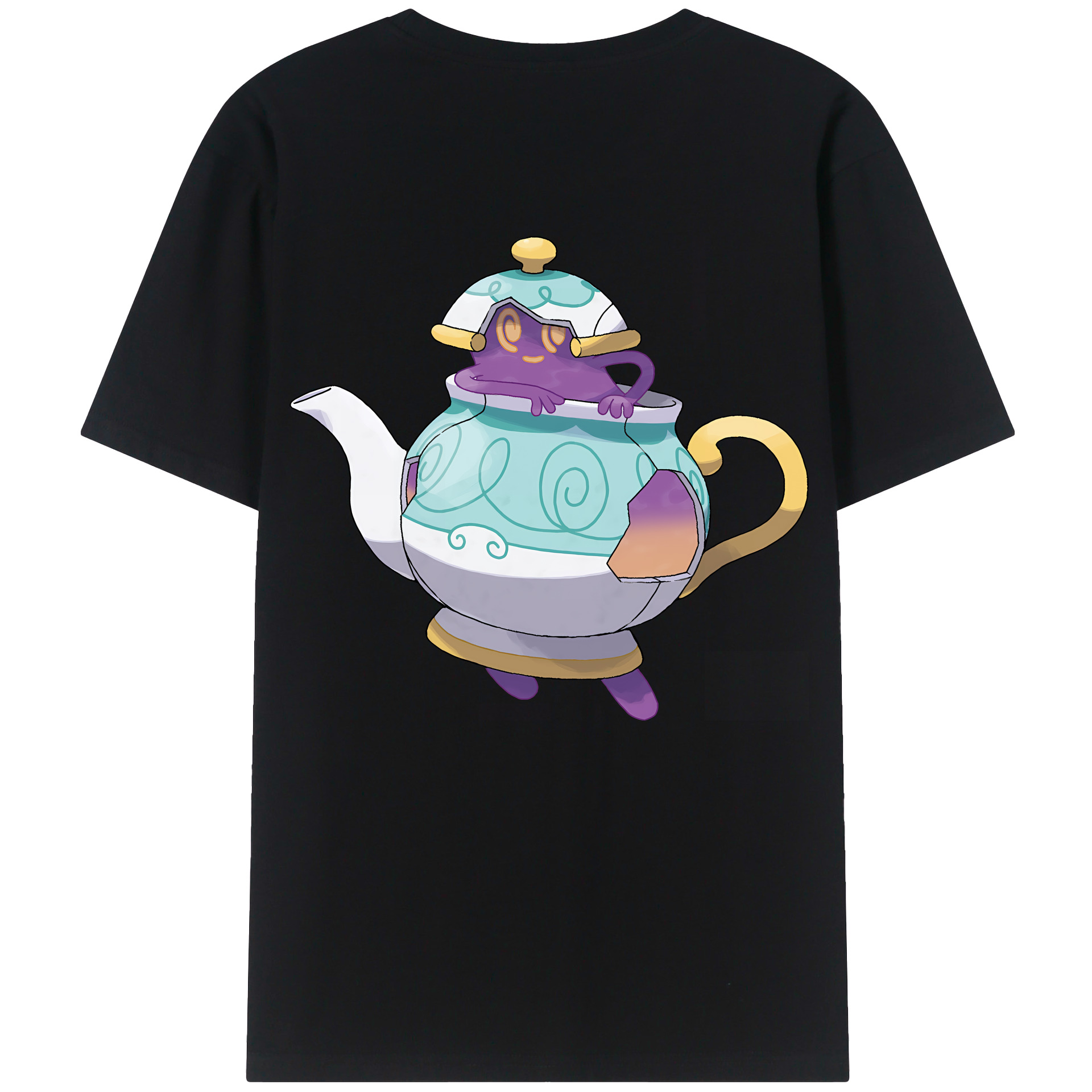 （画像用） ポケットモンスター Pokémon 綿100％ メンズ半袖Tシャツ（バックプリント） 通気性