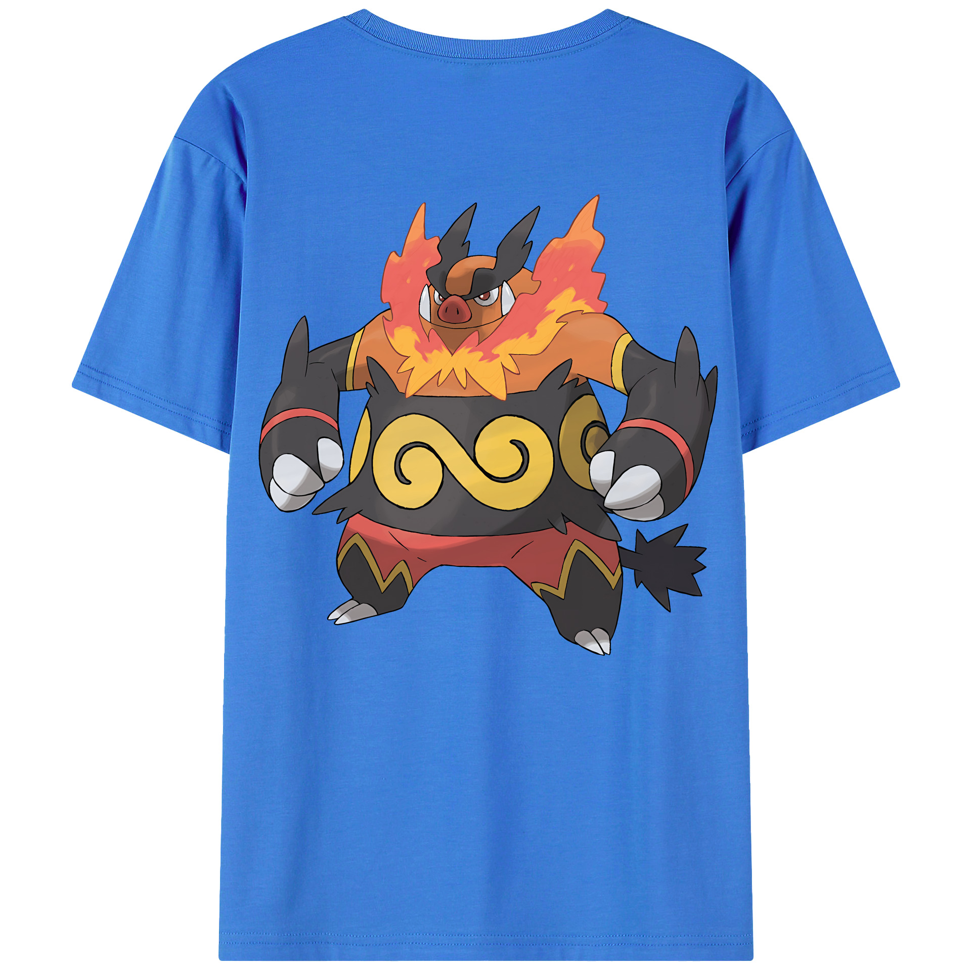 （画像用） ポケットモンスター Pokémon 綿100％ メンズ半袖Tシャツ（バックプリント） 通気性
