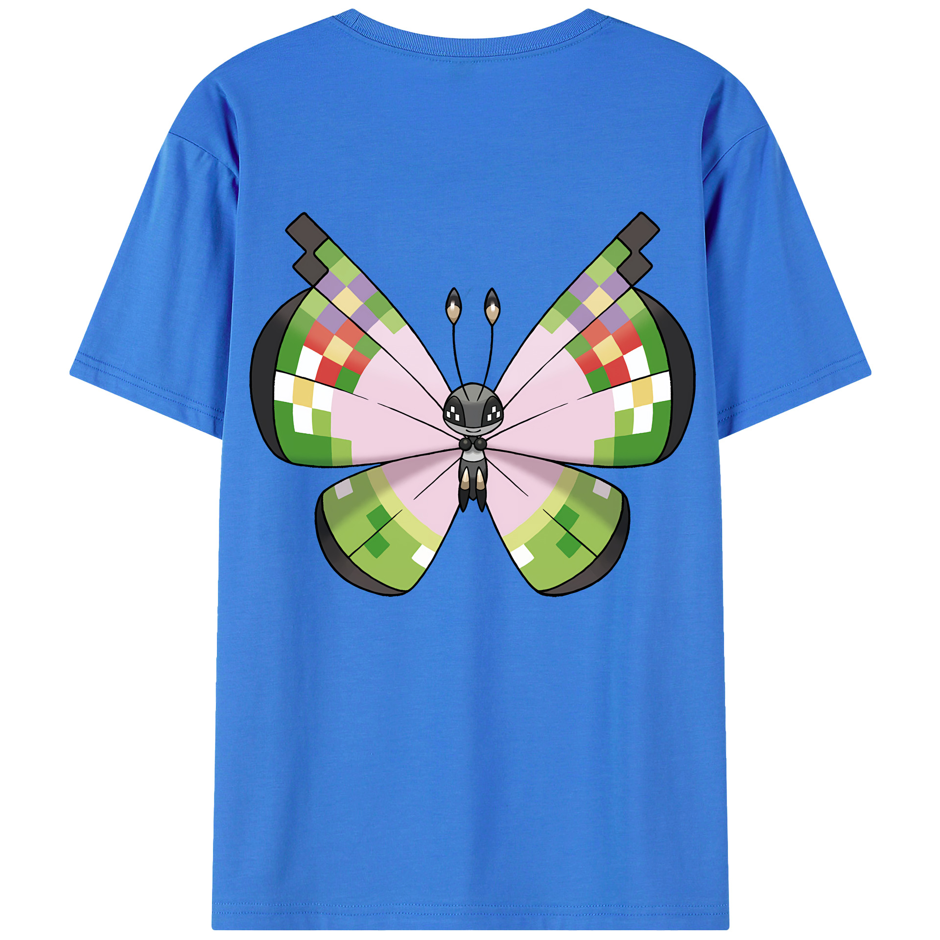 （画像用） ポケットモンスター Pokémon 綿100％ メンズ半袖Tシャツ（バックプリント） 通気性