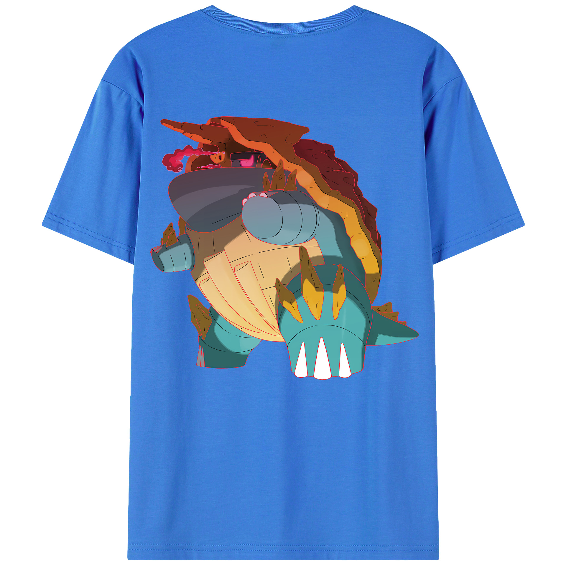 （画像用） ポケットモンスター Pokémon 綿100％ メンズ半袖Tシャツ（バックプリント） 通気性