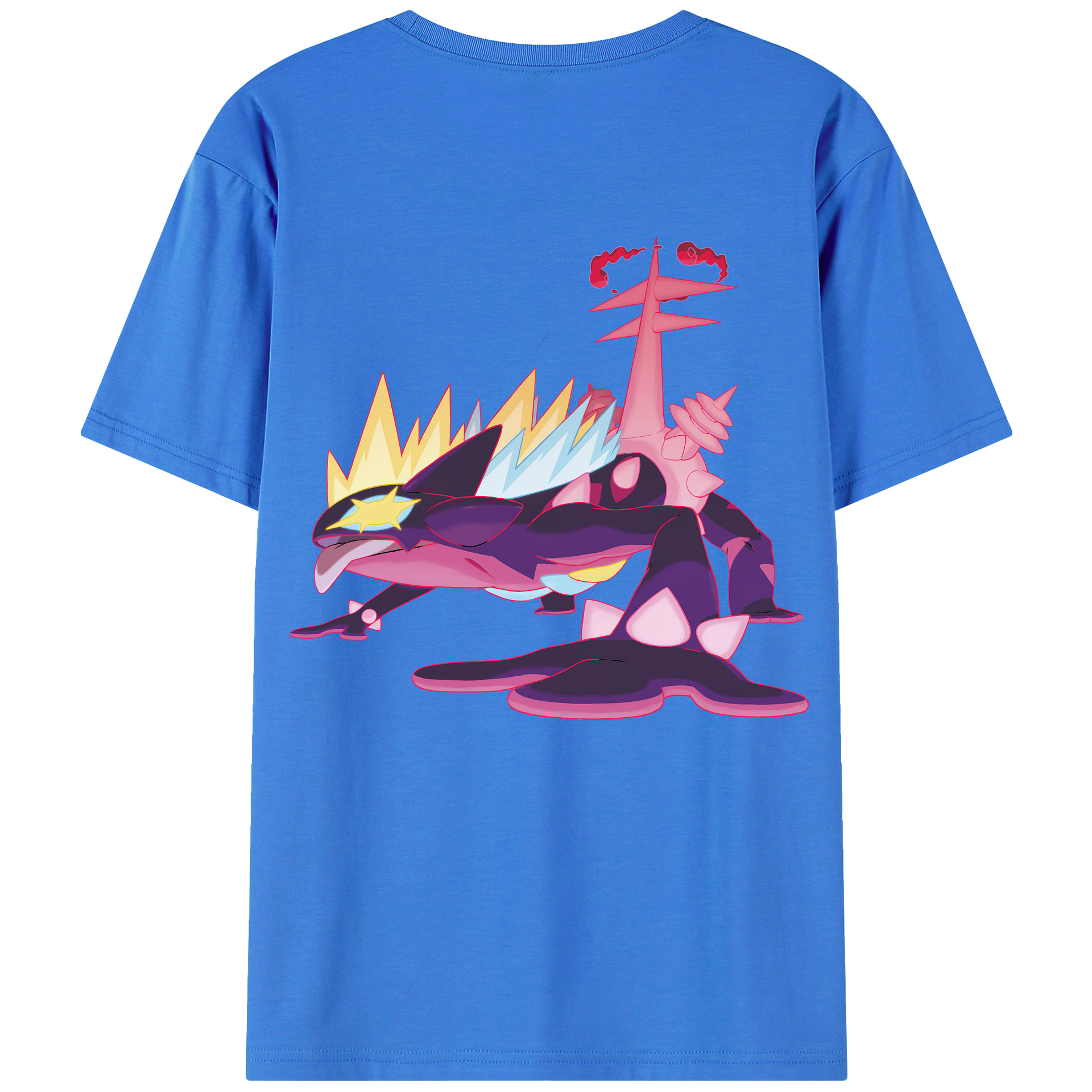 （画像用） ポケットモンスター Pokémon 綿100％ メンズ半袖Tシャツ（バックプリント） 通気性