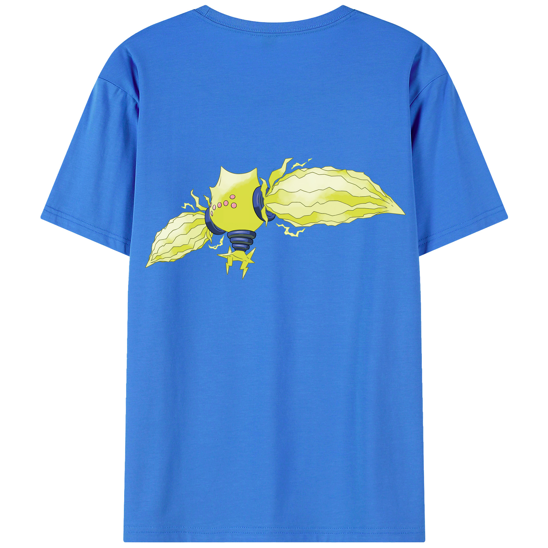 （画像用） ポケットモンスター Pokémon 綿100％ メンズ半袖Tシャツ（バックプリント） 通気性