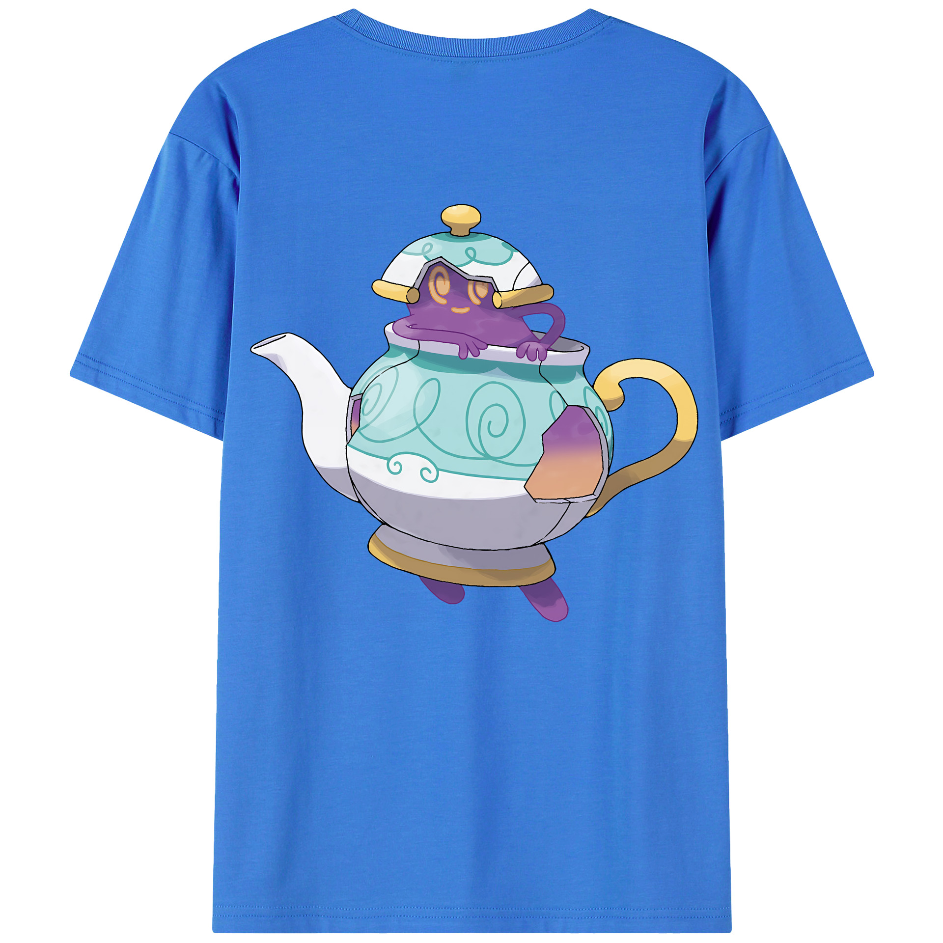 （画像用） ポケットモンスター Pokémon 綿100％ メンズ半袖Tシャツ（バックプリント） 通気性