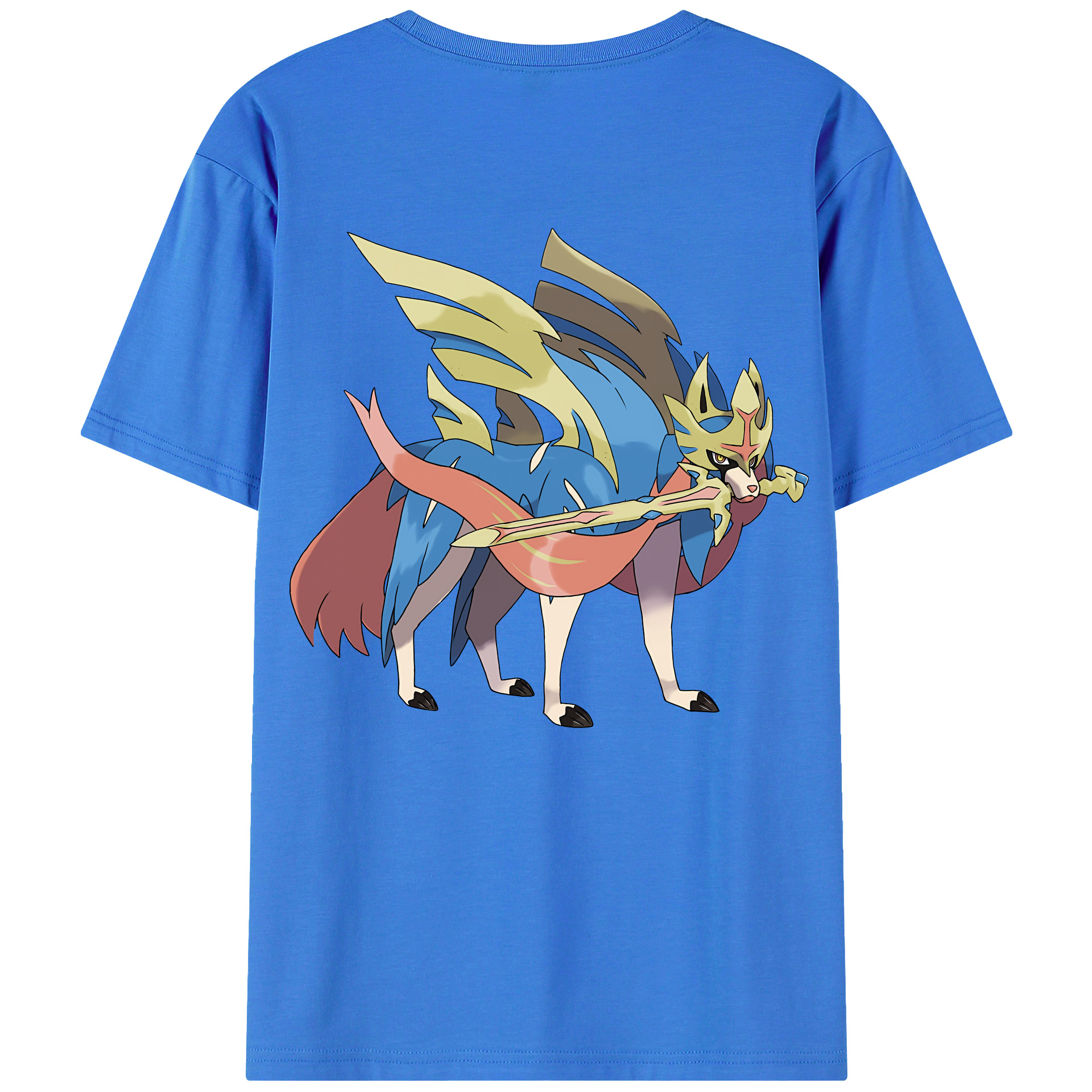 （画像用） ポケットモンスター Pokémon 綿100％ メンズ半袖Tシャツ（バックプリント） 通気性