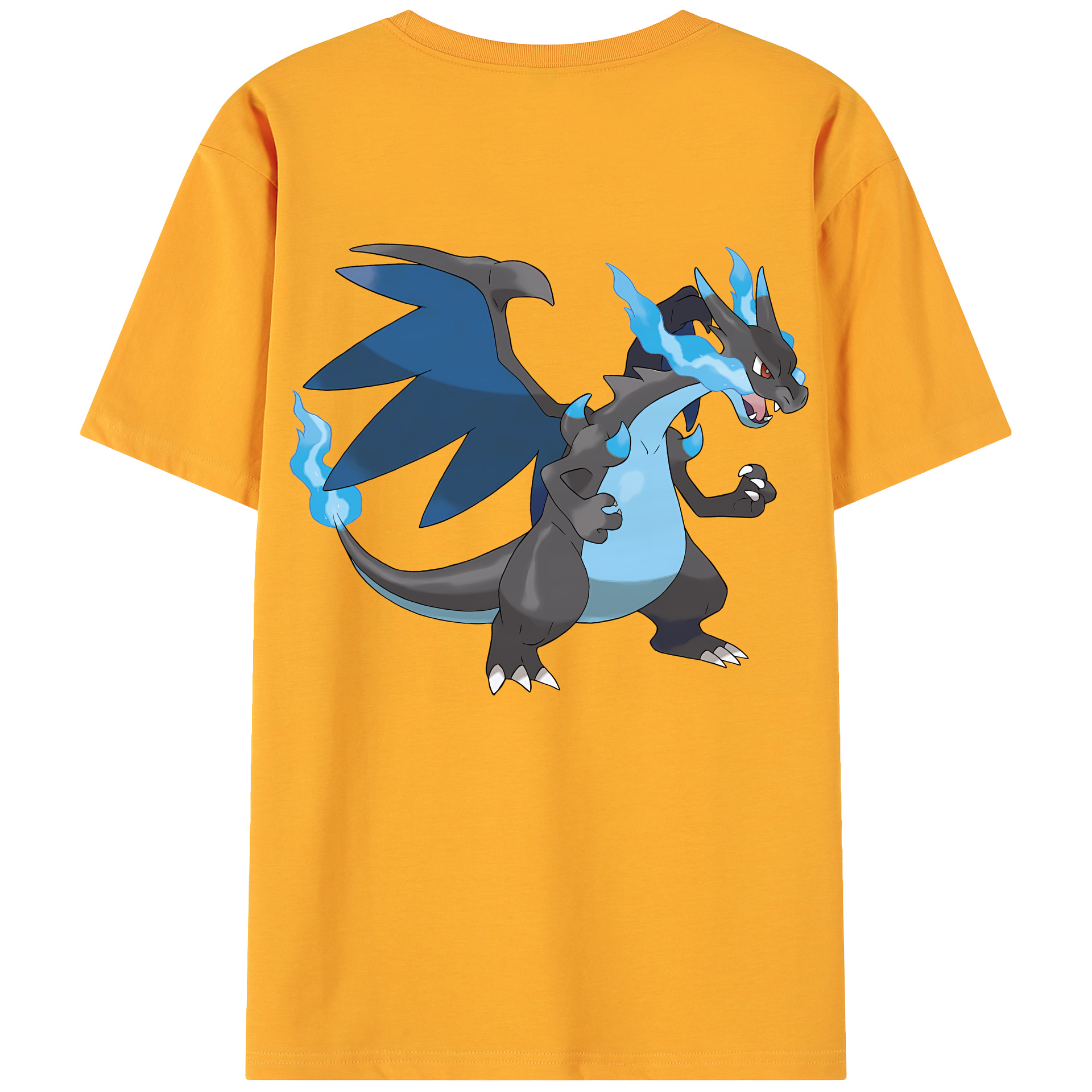（画像用） ポケットモンスター Pokémon 綿100％ メンズ半袖Tシャツ（バックプリント） 通気性