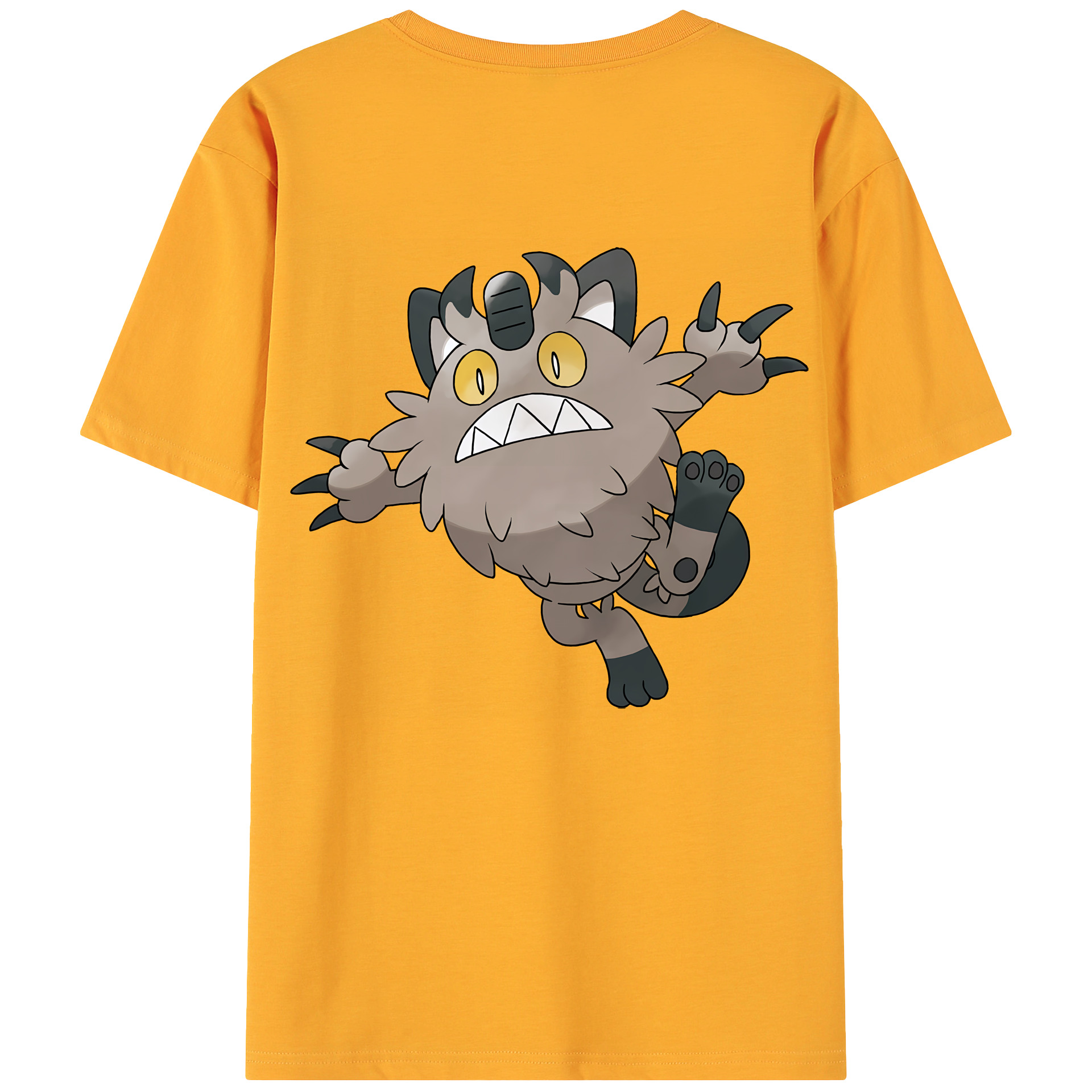 （画像用） ポケットモンスター Pokémon 綿100％ メンズ半袖Tシャツ（バックプリント） 通気性