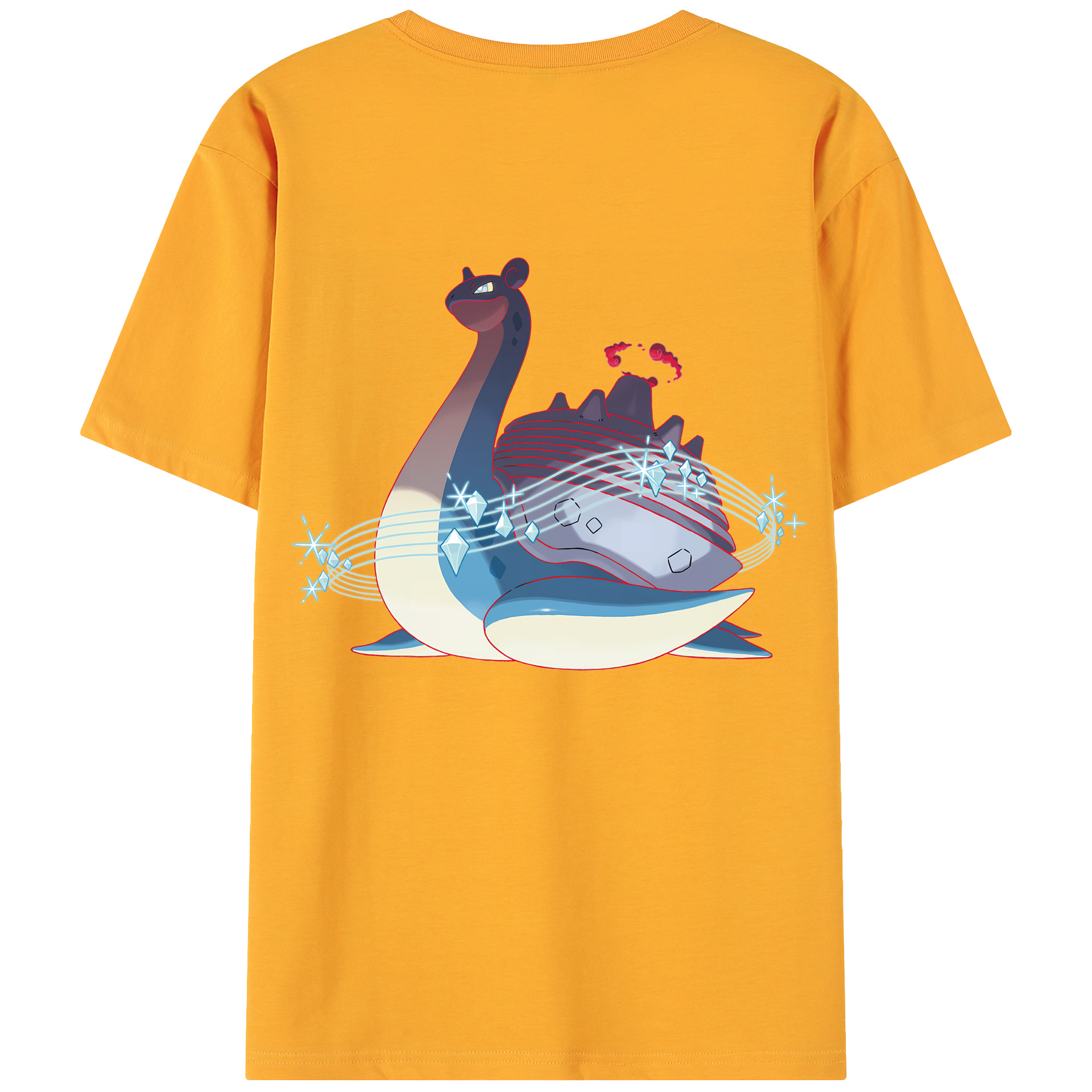（画像用） ポケットモンスター Pokémon 綿100％ メンズ半袖Tシャツ（バックプリント） 通気性