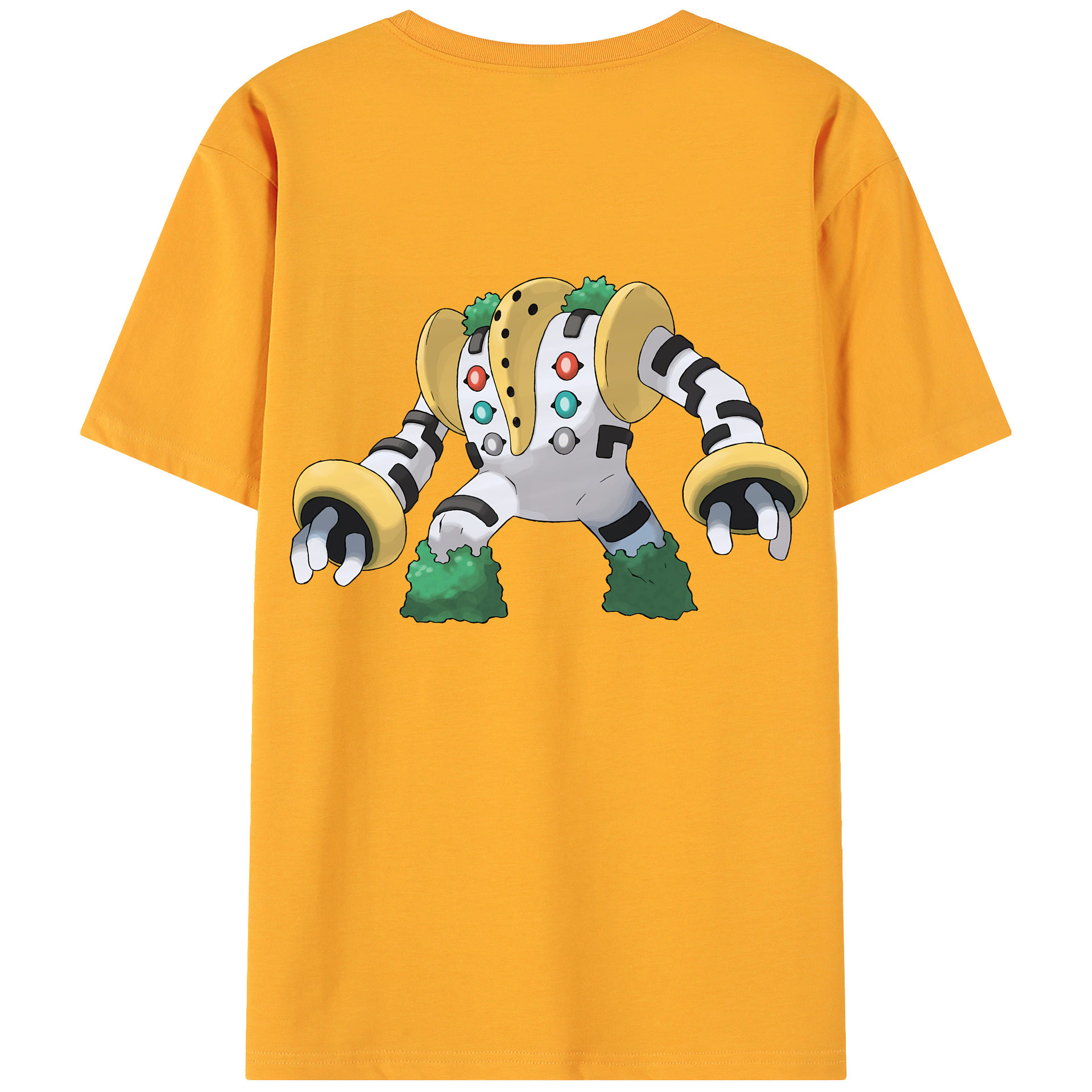 （画像用） ポケットモンスター Pokémon 綿100％ メンズ半袖Tシャツ（バックプリント） 通気性