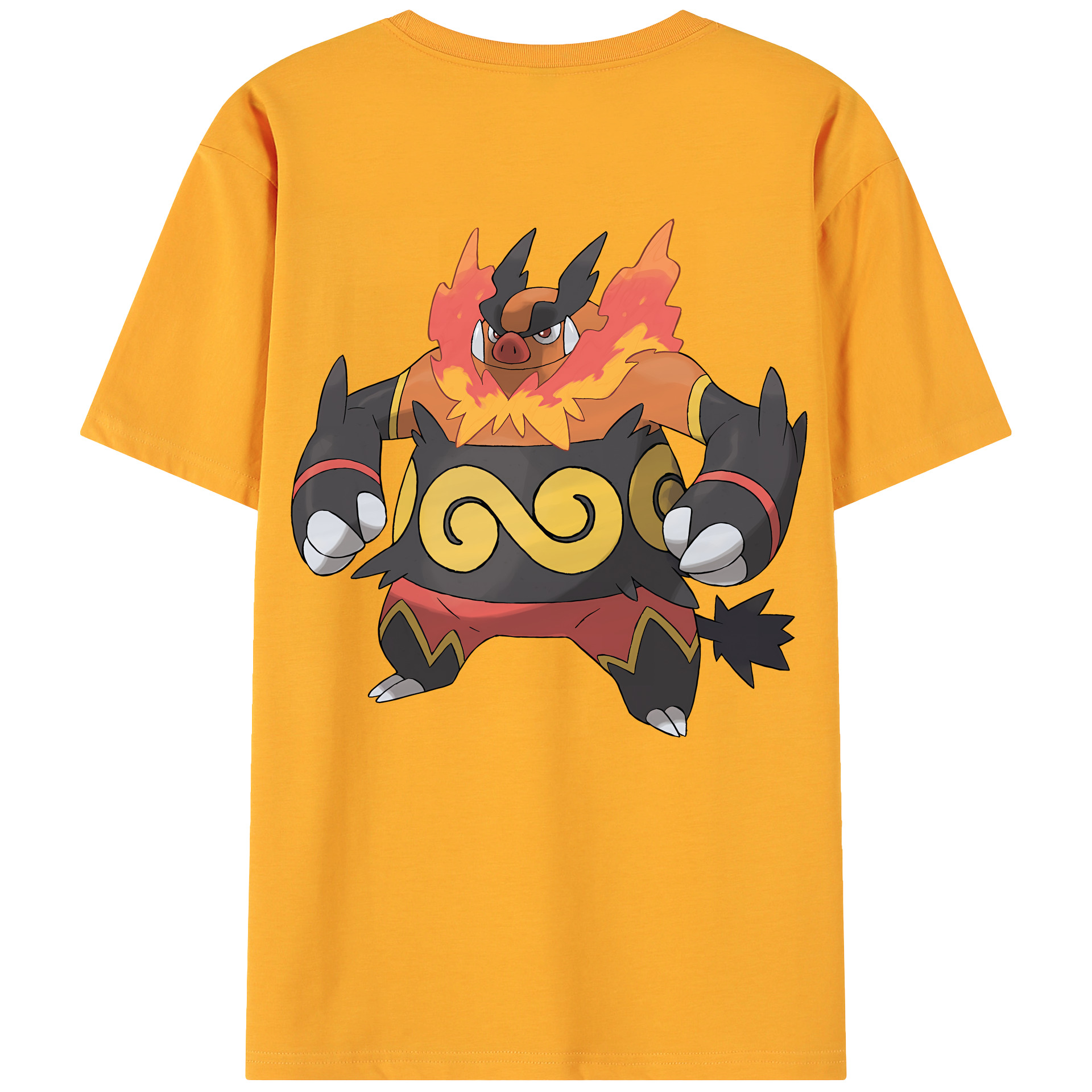 （画像用） ポケットモンスター Pokémon 綿100％ メンズ半袖Tシャツ（バックプリント） 通気性