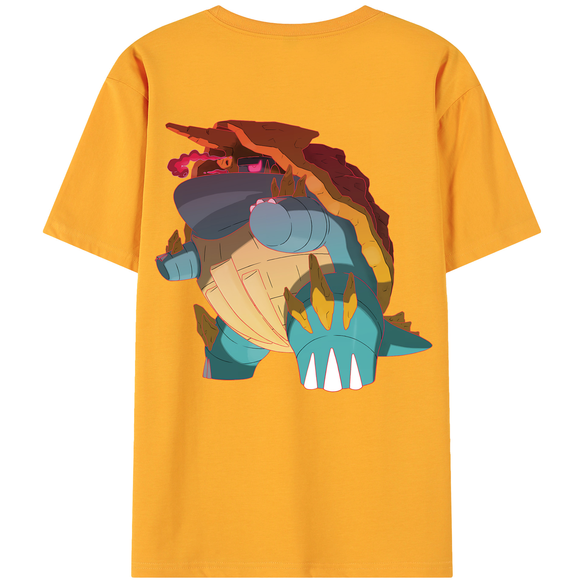 （画像用） ポケットモンスター Pokémon 綿100％ メンズ半袖Tシャツ（バックプリント） 通気性