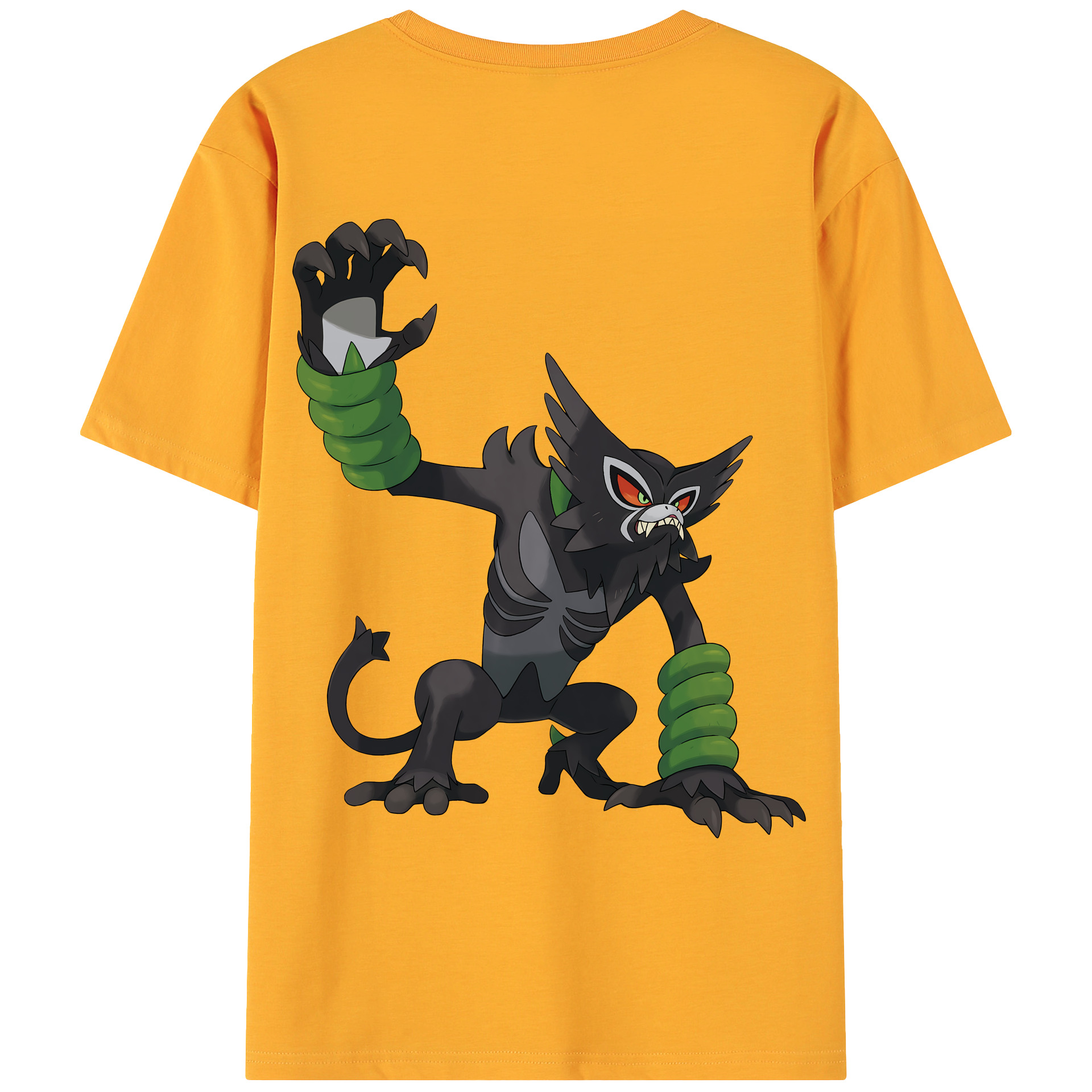（画像用） ポケットモンスター Pokémon 綿100％ メンズ半袖Tシャツ（バックプリント） 通気性