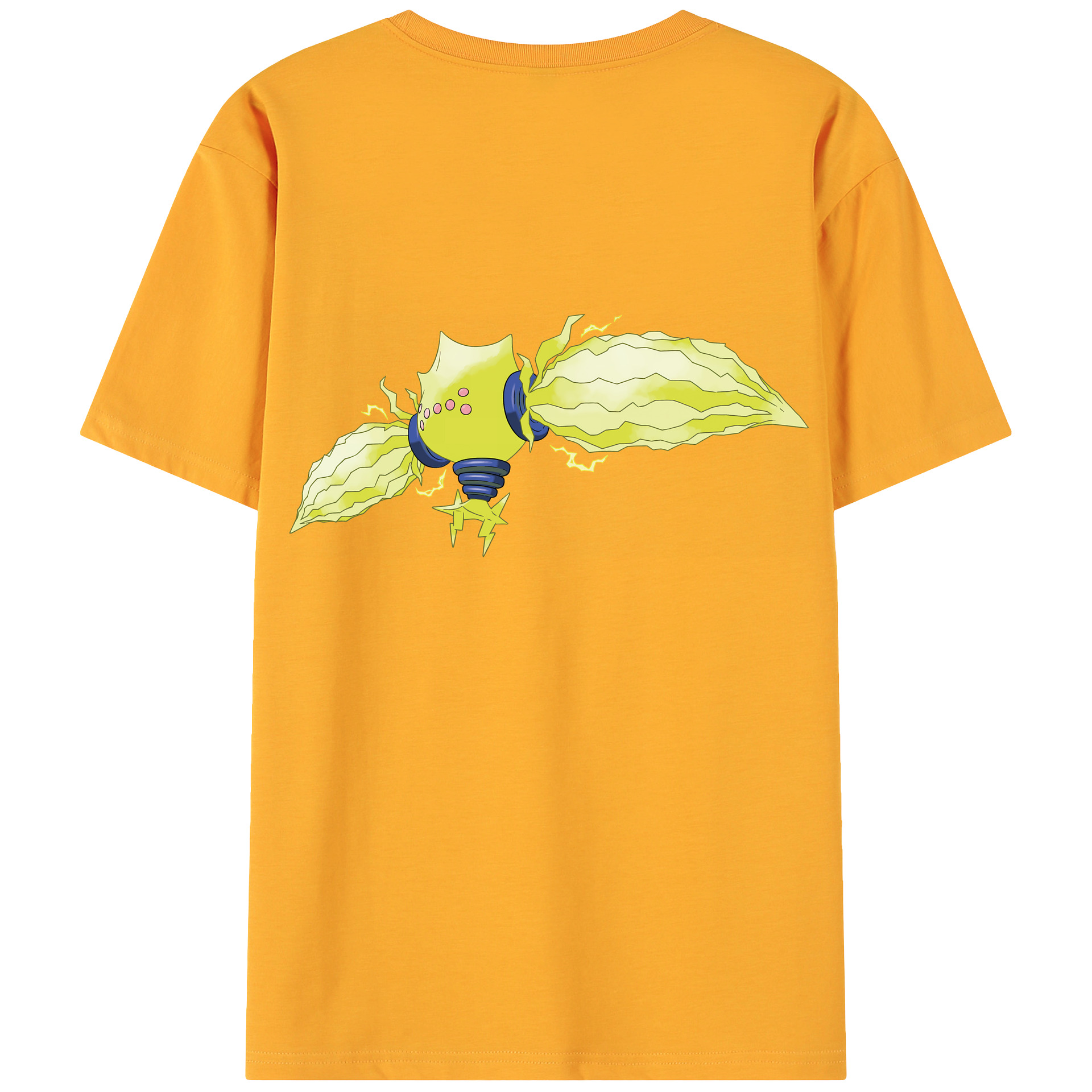 （画像用） ポケットモンスター Pokémon 綿100％ メンズ半袖Tシャツ（バックプリント） 通気性