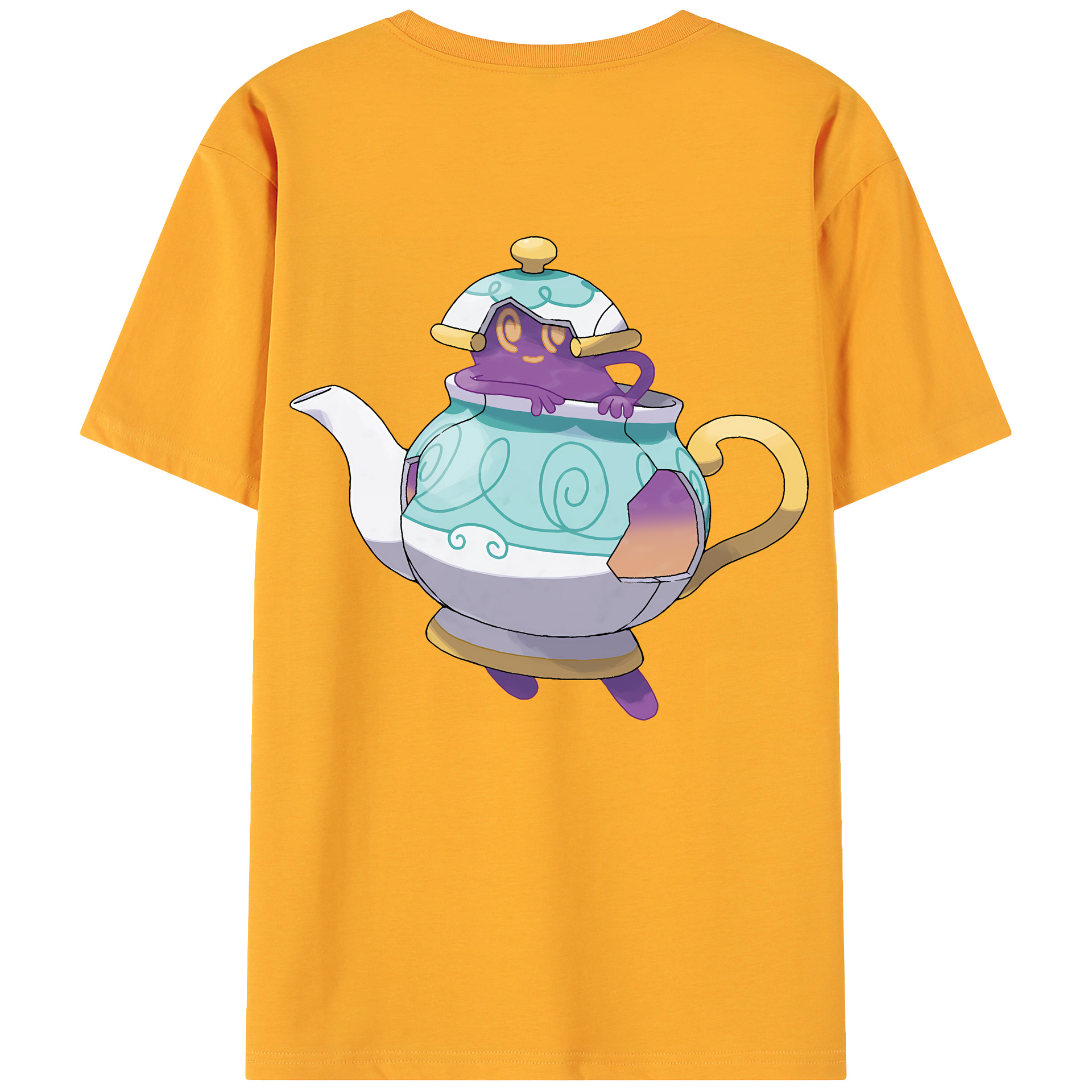 （画像用） ポケットモンスター Pokémon 綿100％ メンズ半袖Tシャツ（バックプリント） 通気性