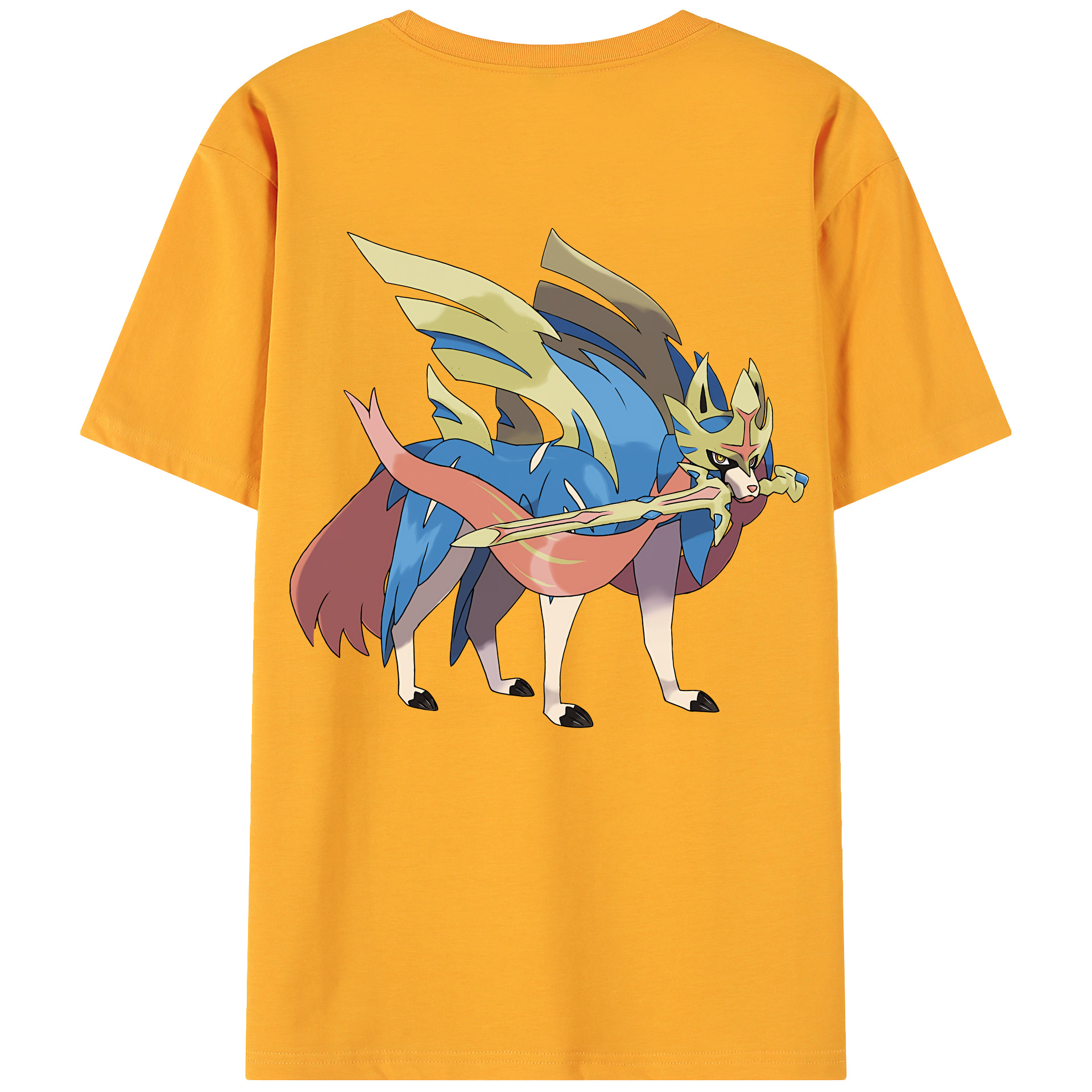 （画像用） ポケットモンスター Pokémon 綿100％ メンズ半袖Tシャツ（バックプリント） 通気性