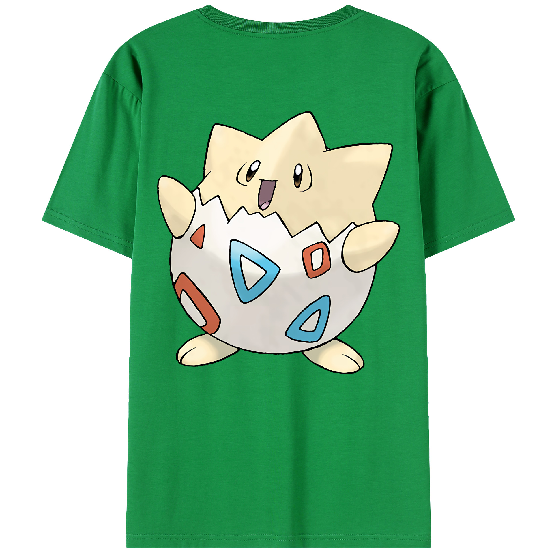 （画像用） ポケットモンスター Pokémon 綿100％ メンズ半袖Tシャツ（バックプリント） 通気性