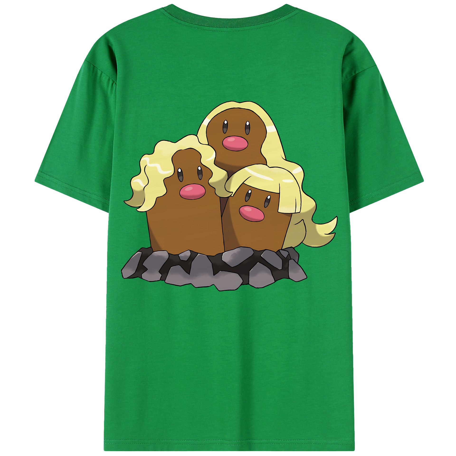 （画像用） ポケットモンスター Pokémon 綿100％ メンズ半袖Tシャツ（バックプリント） 通気性