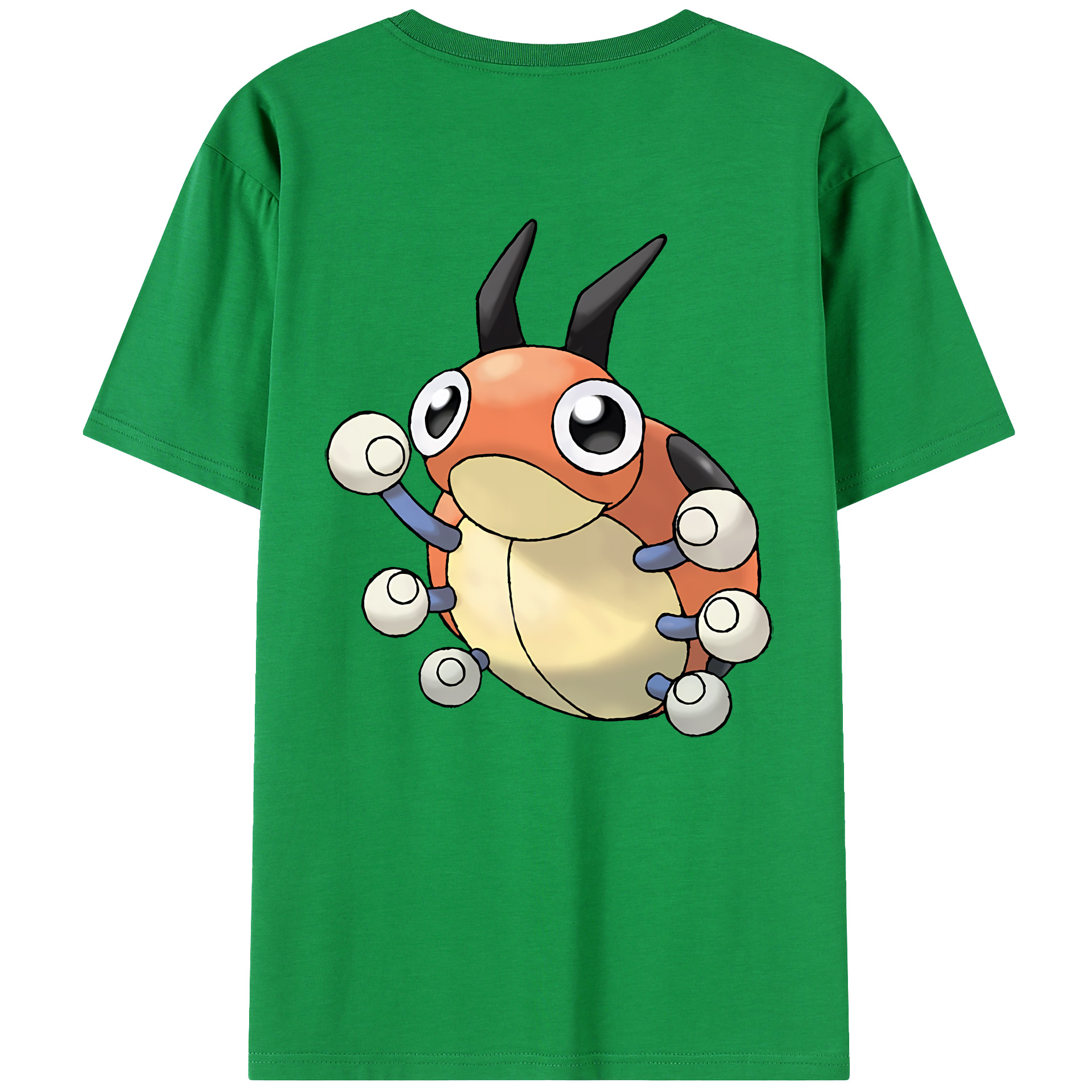 （画像用） ポケットモンスター Pokémon 綿100％ メンズ半袖Tシャツ（バックプリント） 通気性