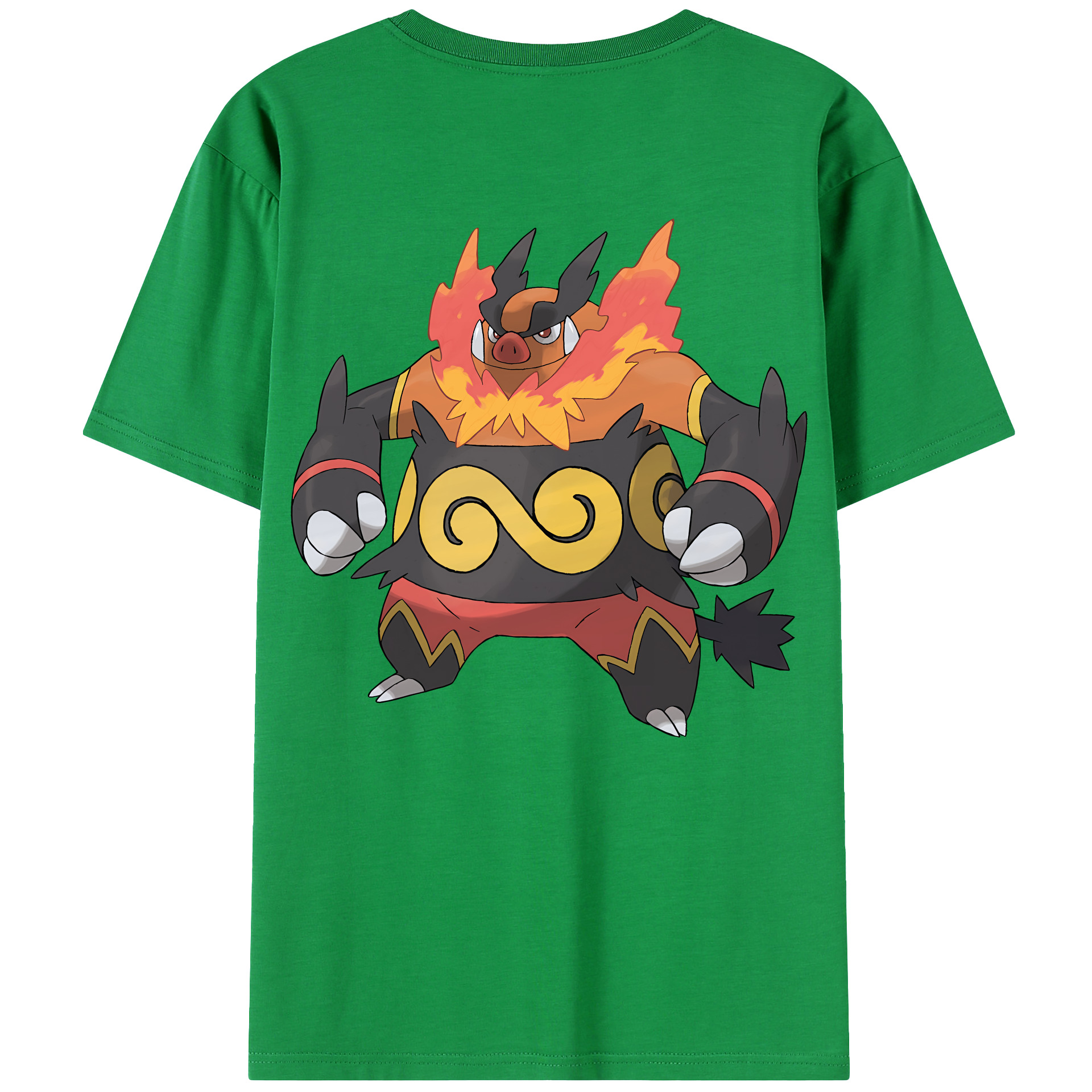 （画像用） ポケットモンスター Pokémon 綿100％ メンズ半袖Tシャツ（バックプリント） 通気性