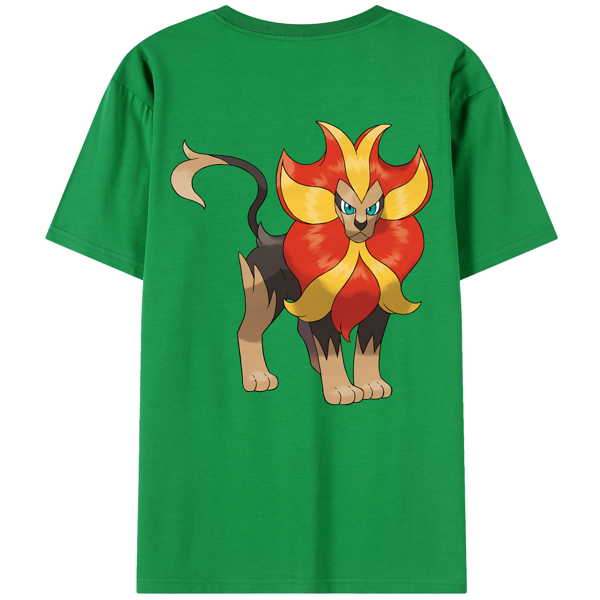 （画像用） ポケットモンスター Pokémon 綿100％ メンズ半袖Tシャツ（バックプリント） 通気性