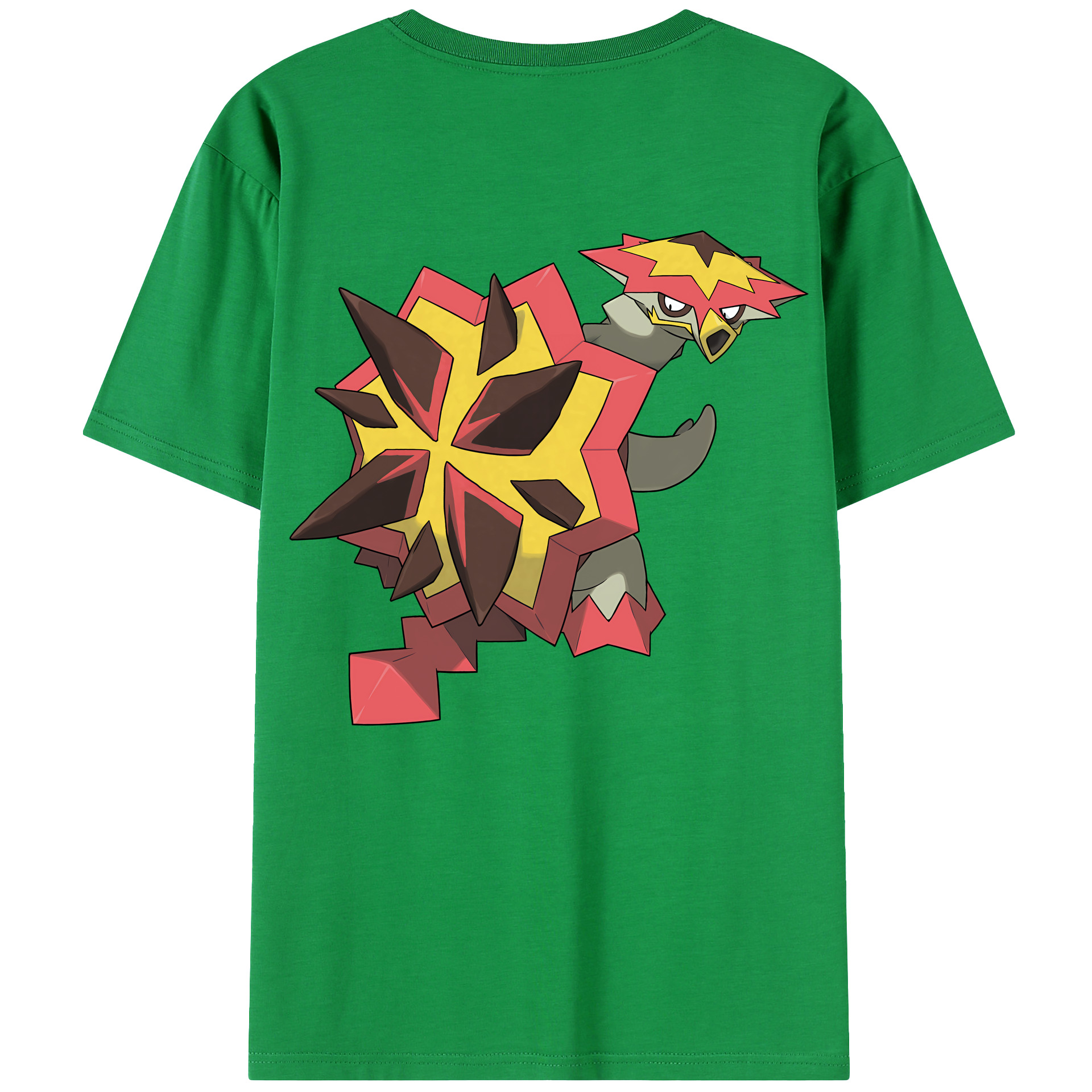 （画像用） ポケットモンスター Pokémon 綿100％ メンズ半袖Tシャツ（バックプリント） 通気性